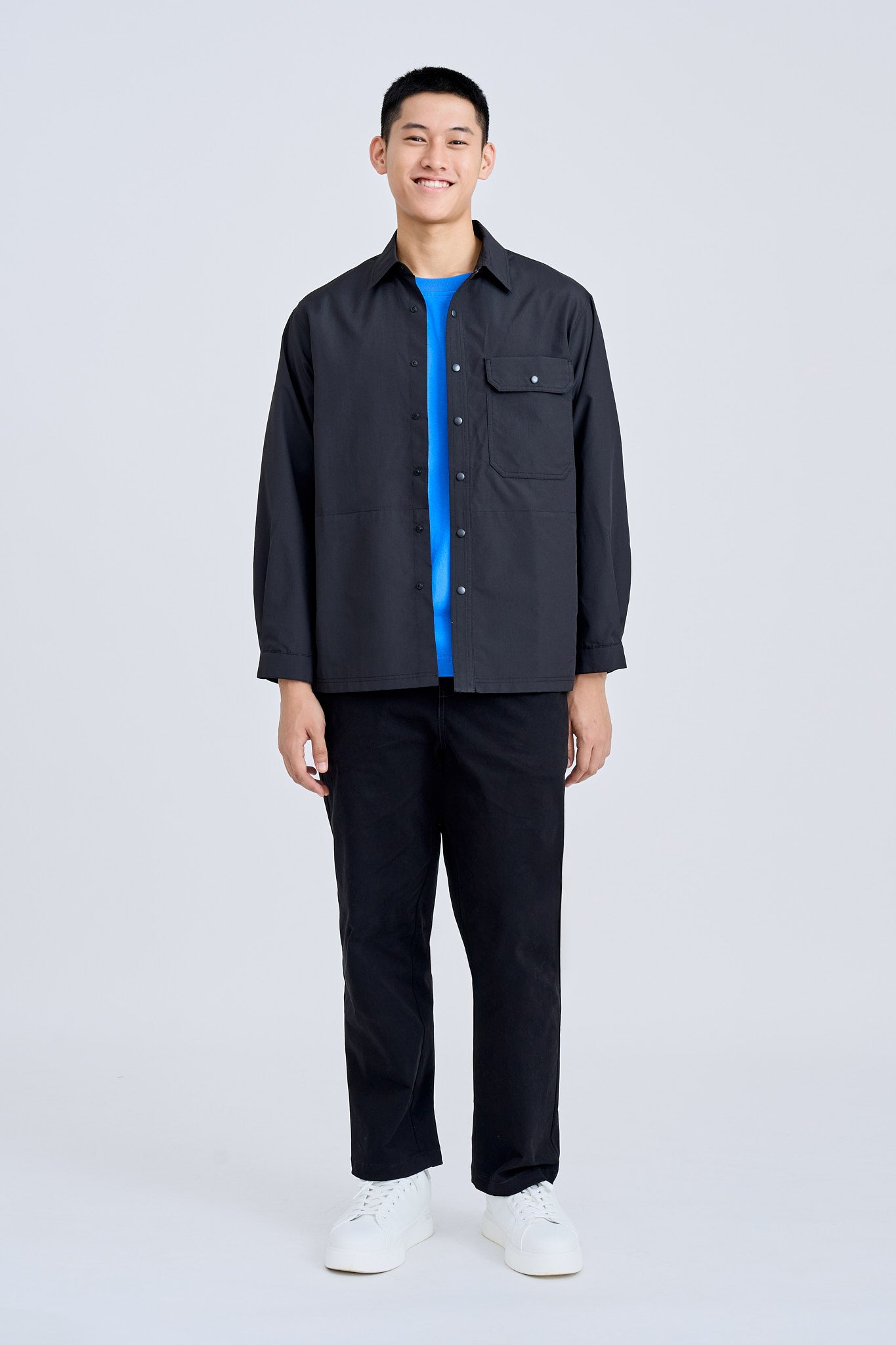 Utility Pocket Overshirt - Black [AT]