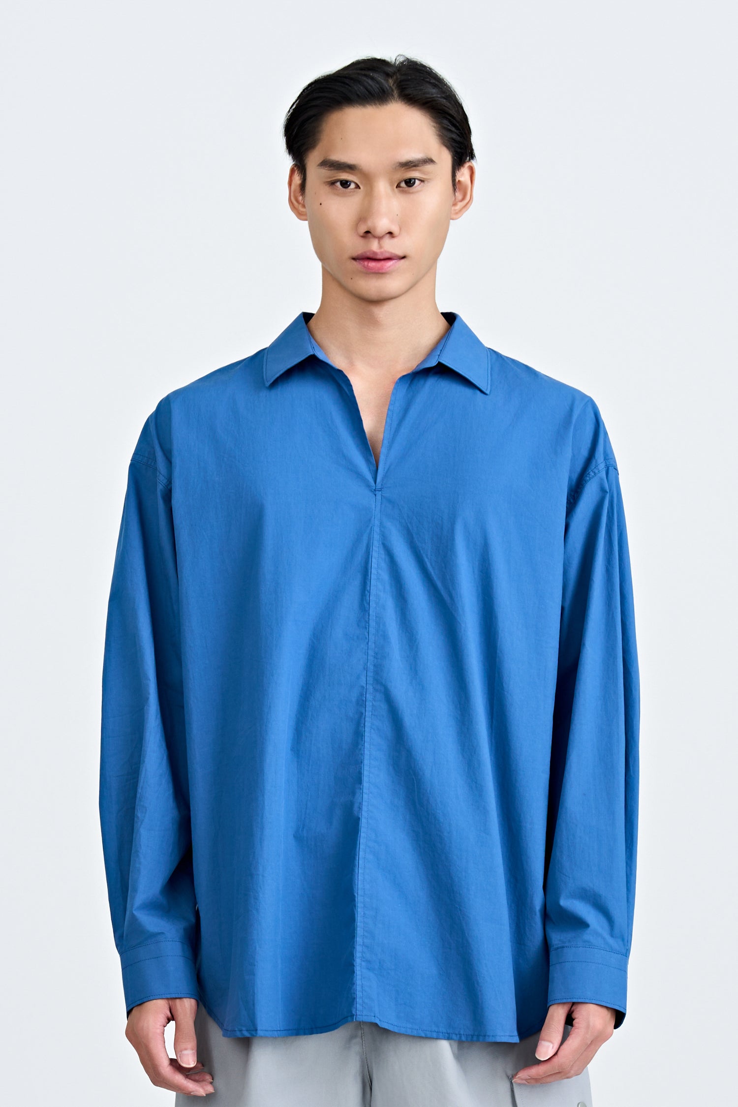 Relaxed Pullover Shirt - Blue