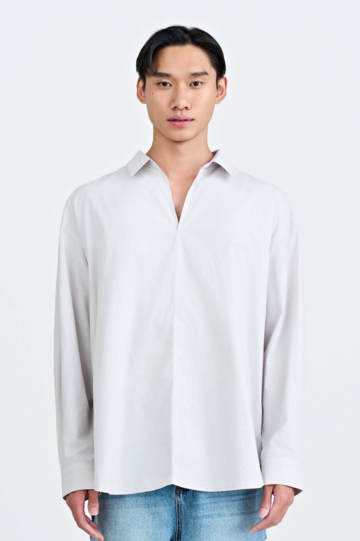 Relaxed Pullover Shirt - Silver
