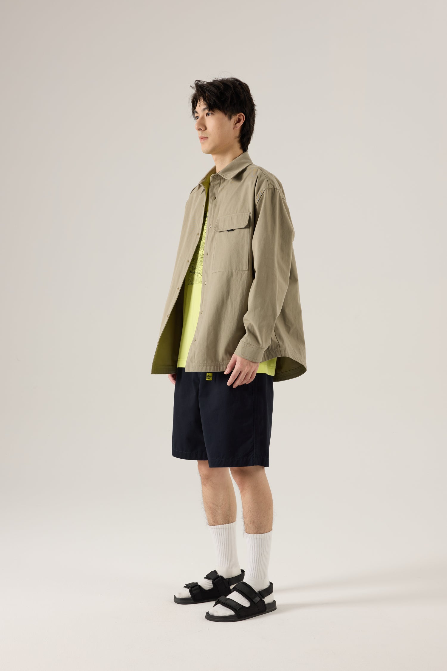 Utility Overshirt - Khaki Green