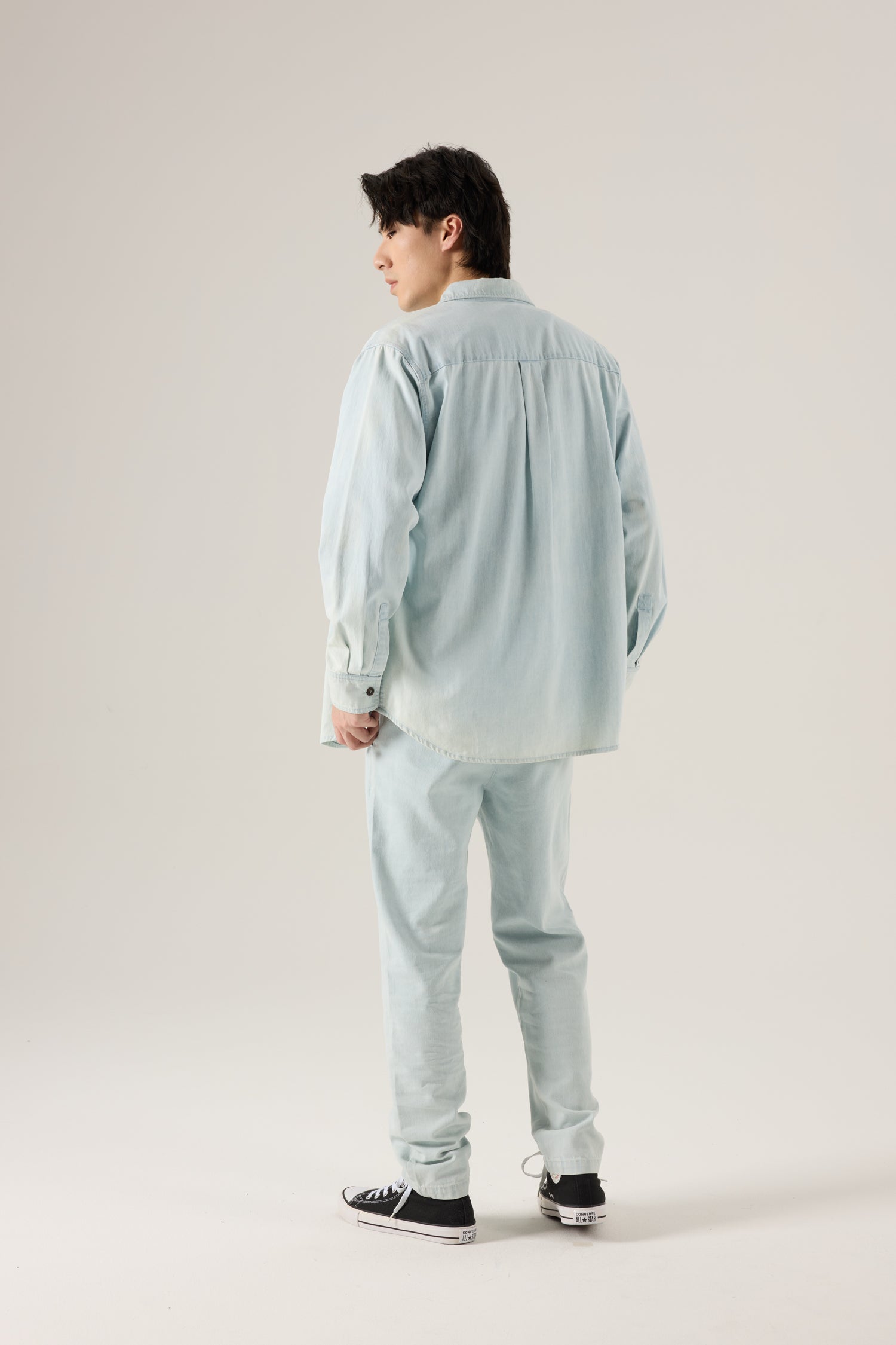 Washed Denim Overshirt - Light Denim