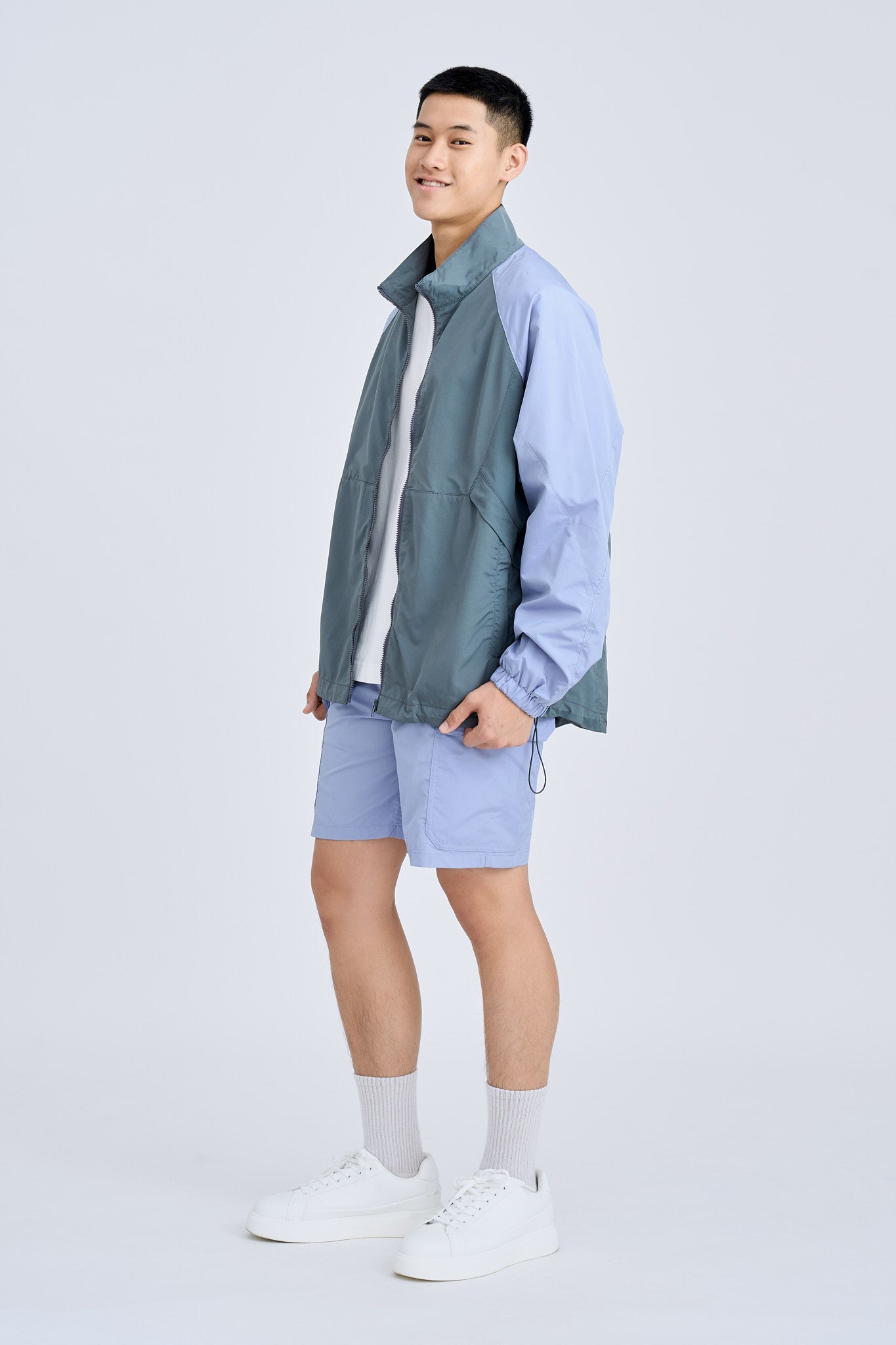 Waterproof Windbreaker Jacket - Gray Green [AT]