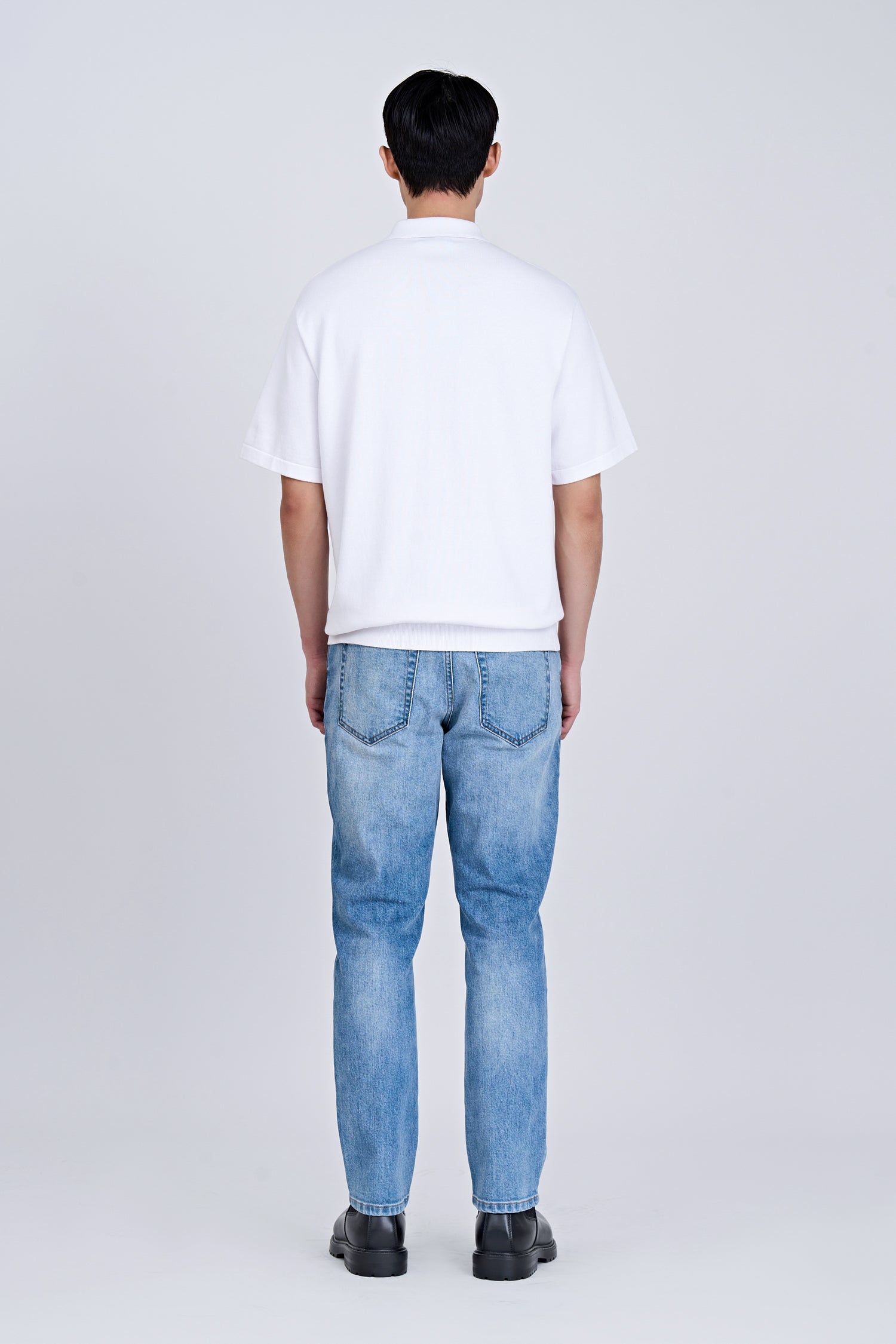 Relaxed Cut Knit Polo - Cream [AT]