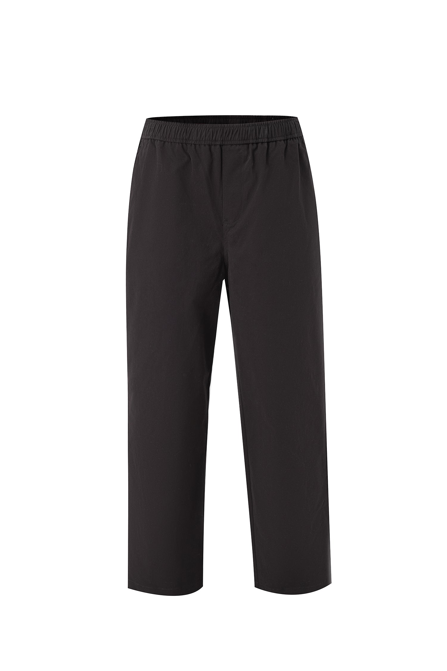 Drawstring Straight Cut Pants - Black [AT]