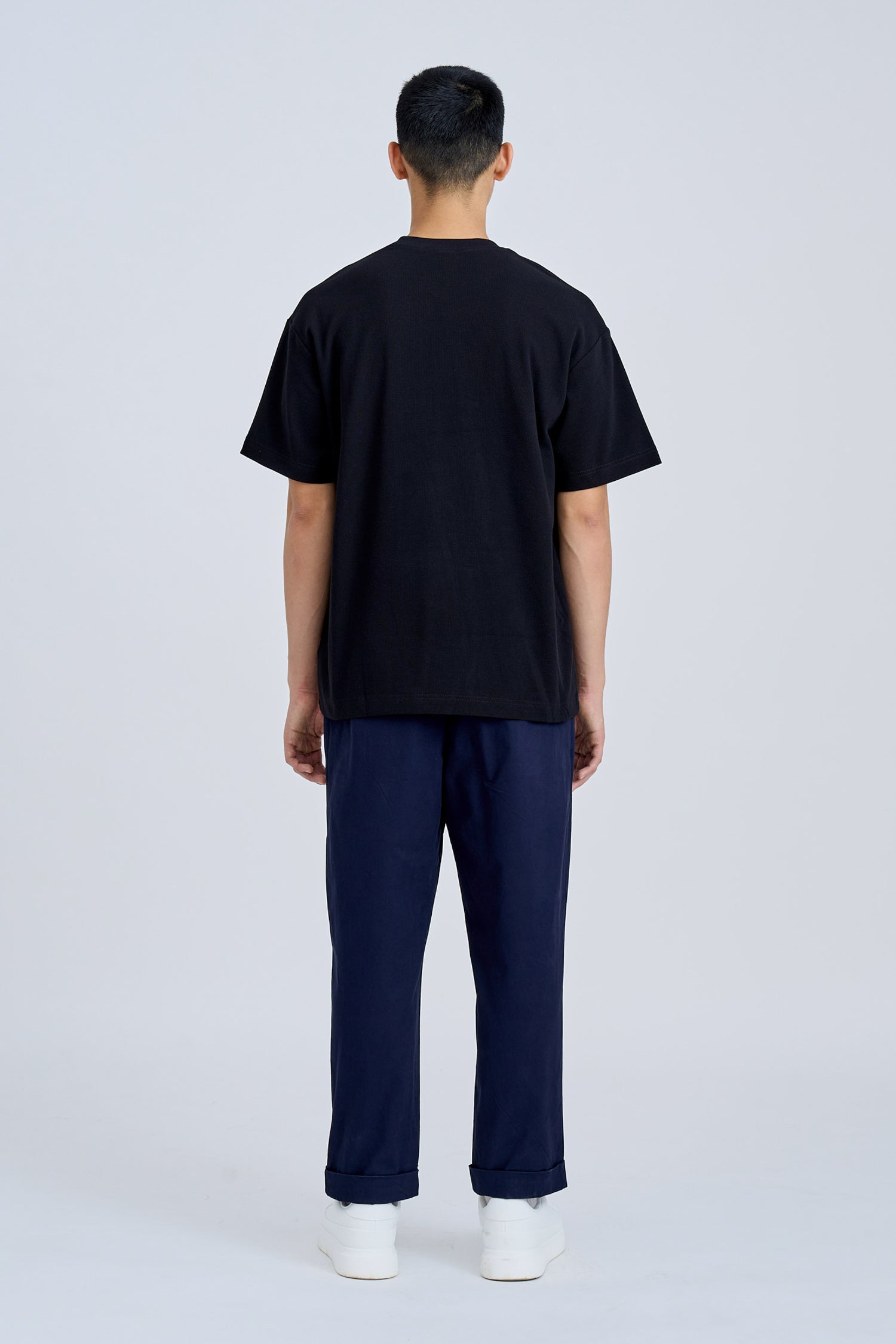 Pleated Wide Pants - Navy [AT]