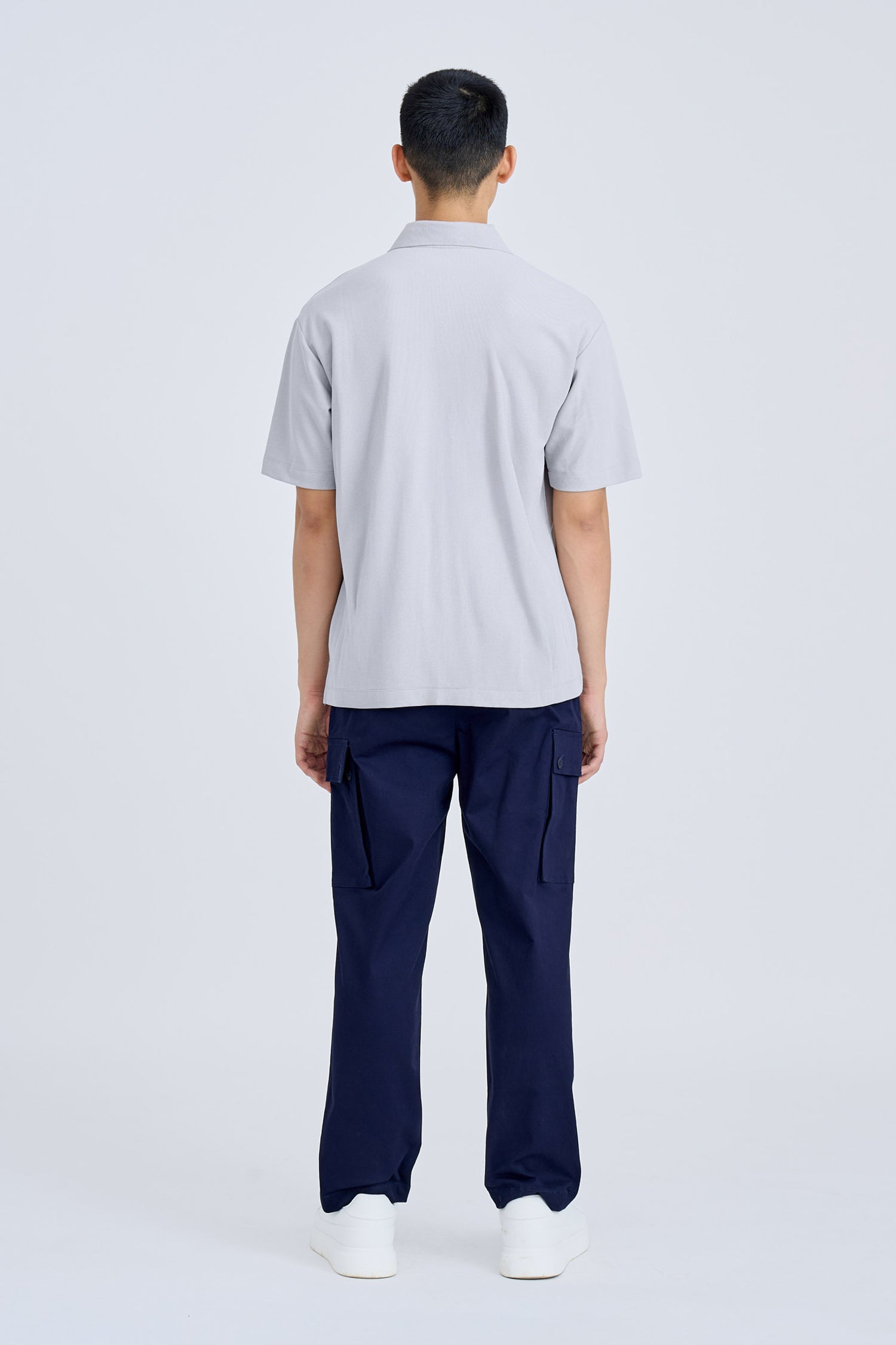 Slim Fit Cargo Trousers - Navy [AT]