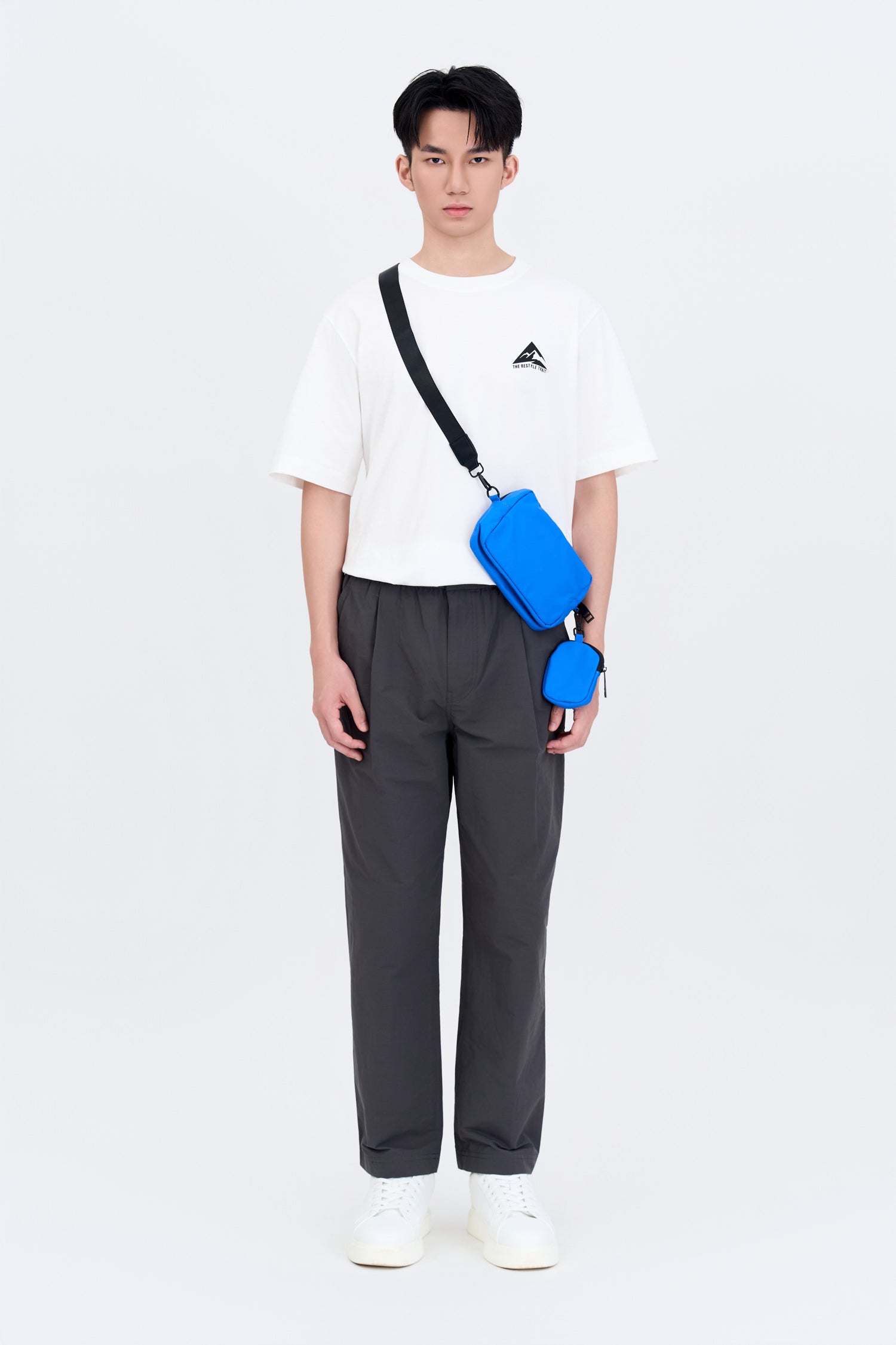 Nylon Cotton Drawstring Pants - Charcoal