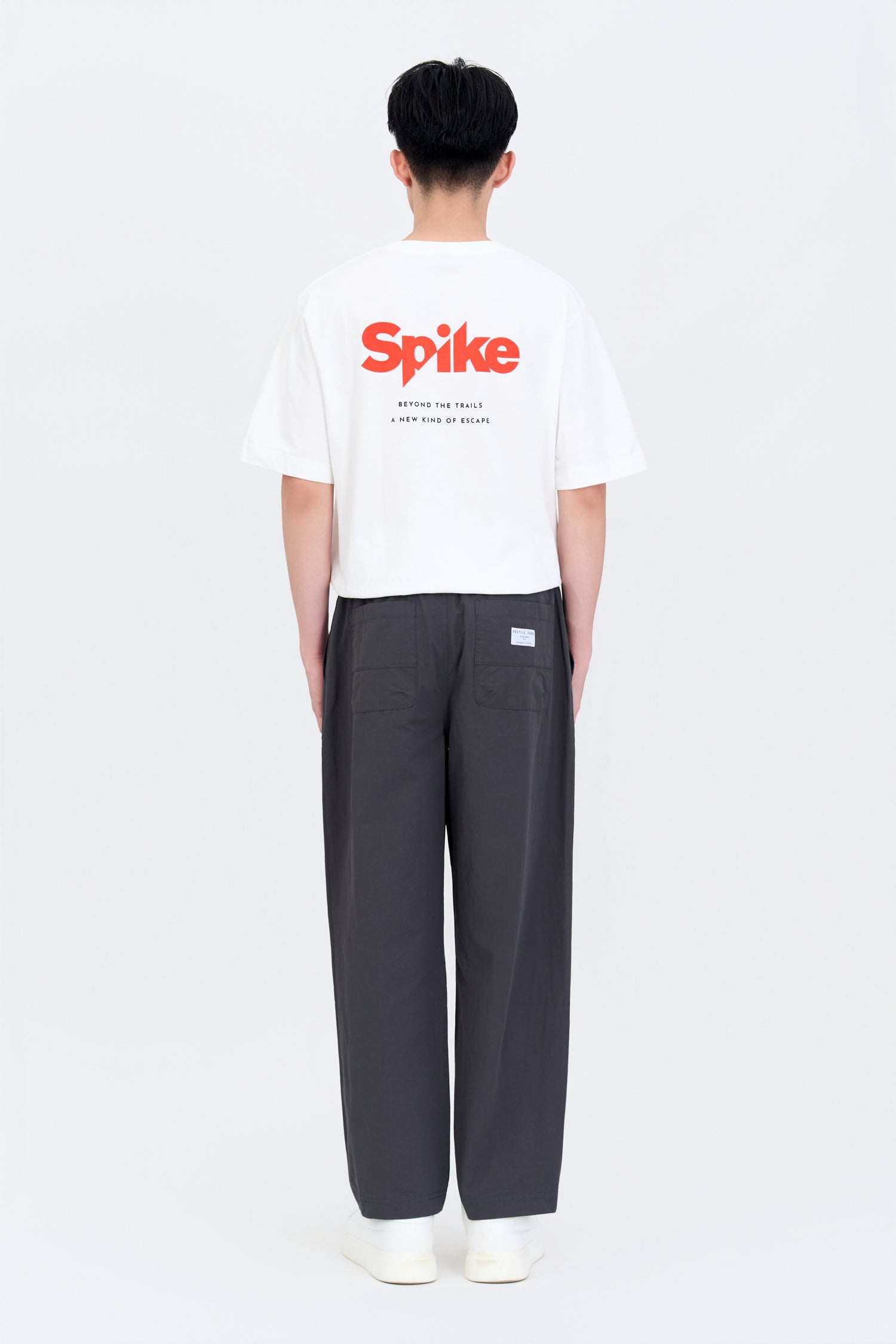 Nylon Cotton Drawstring Pants - Charcoal
