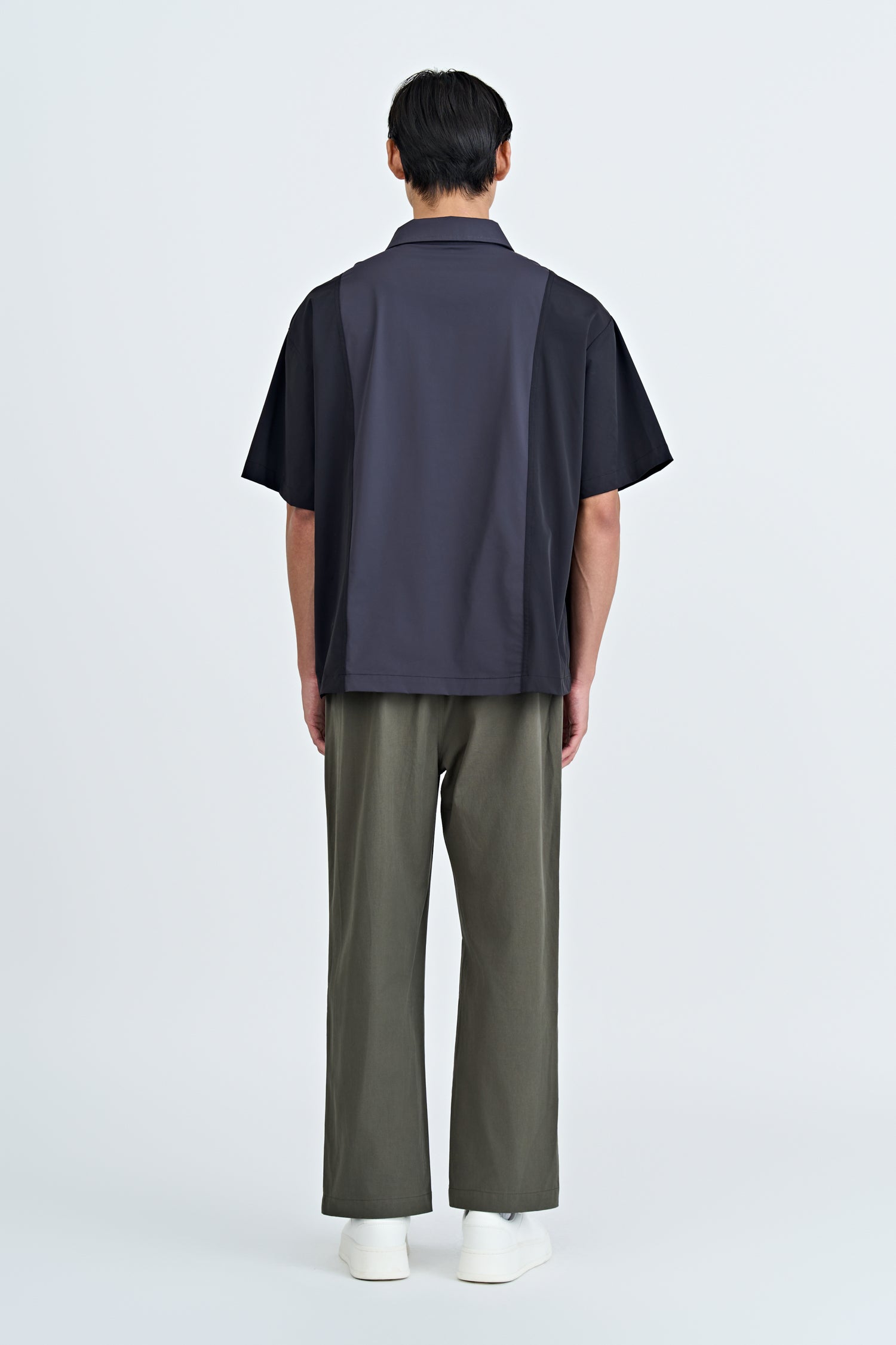 Relaxed Fit Drawstring Trousers - Dark Grey