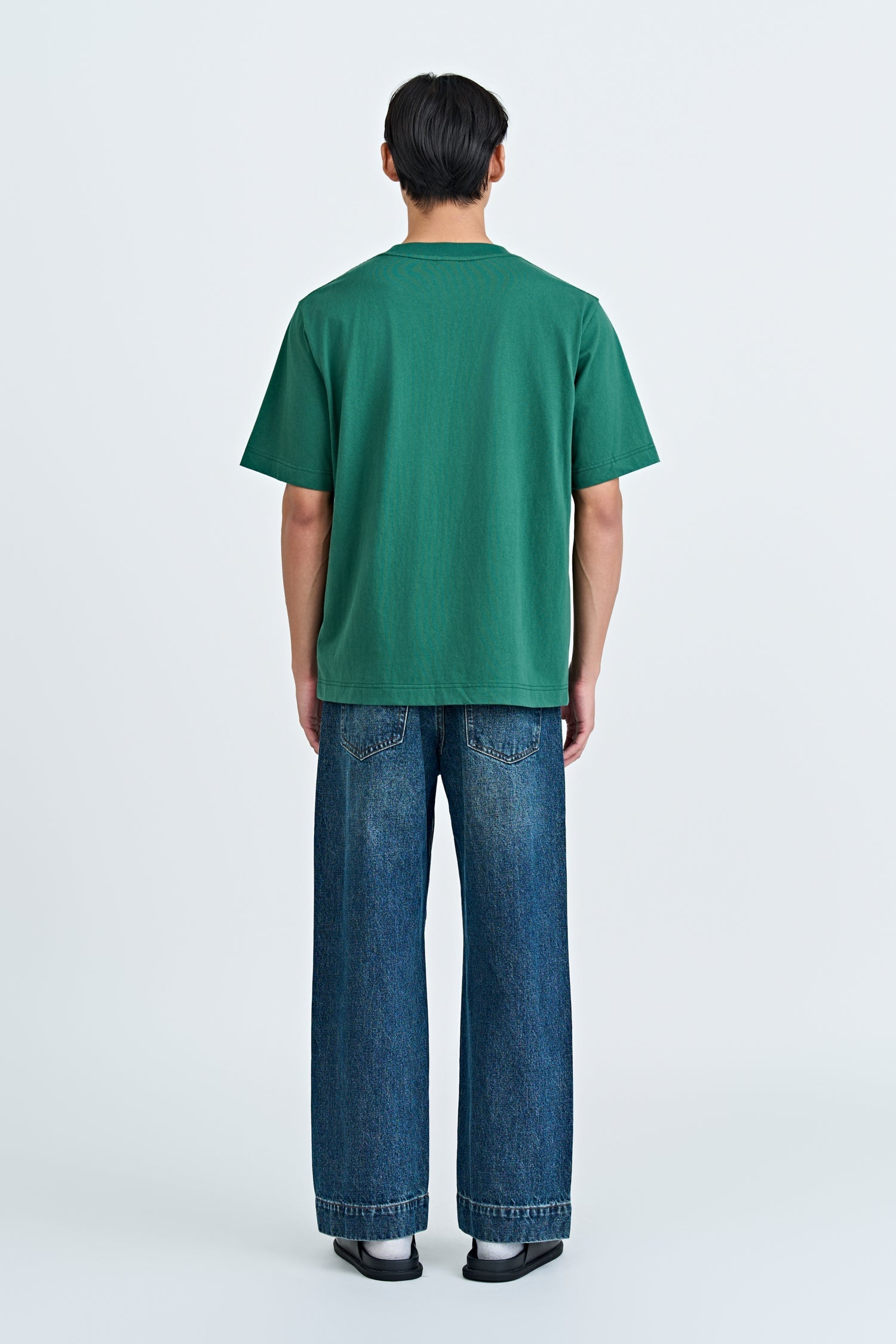 Buckle Relaxed Fit Jeans - Dark Denim