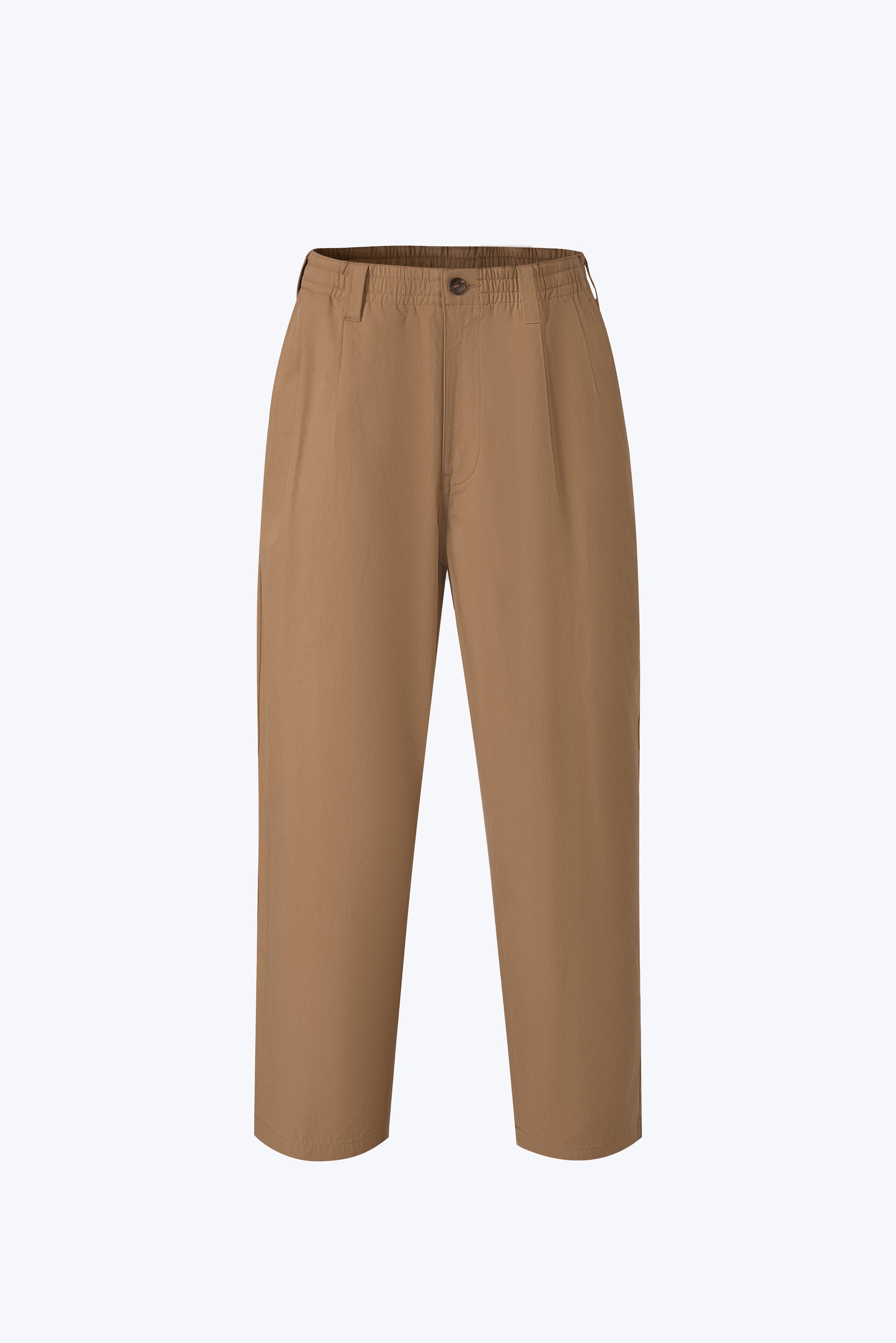 Relaxed Fit Elasticated Pleat Trousers - Khaki