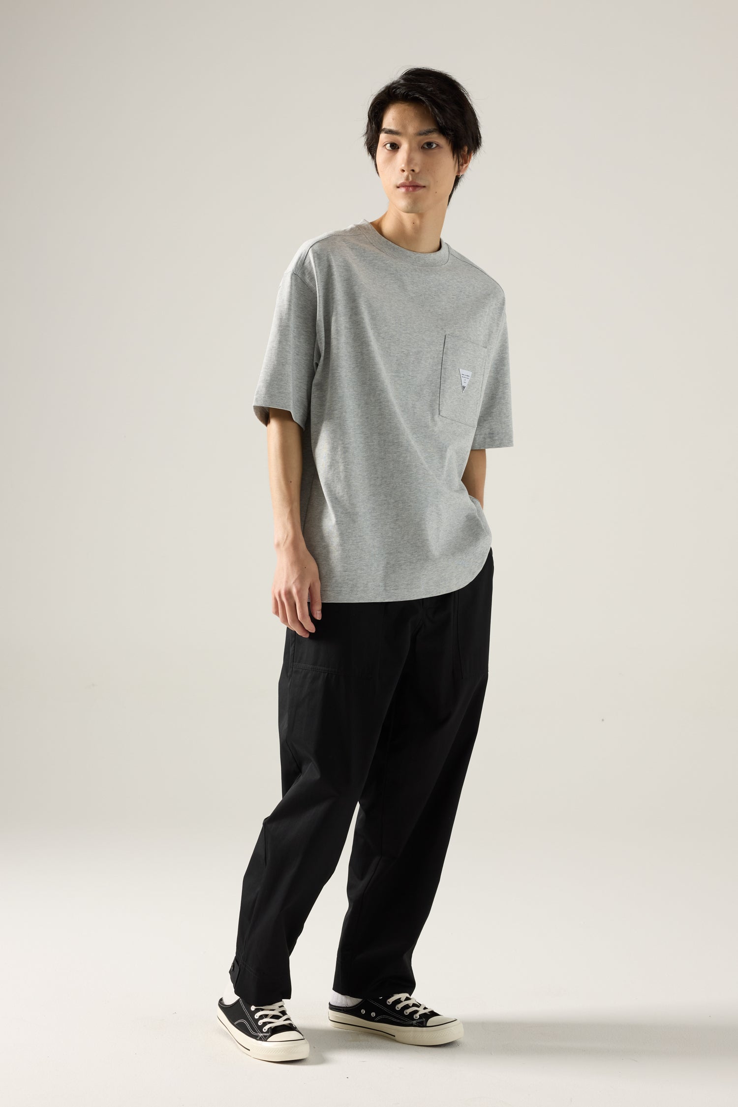 Relaxed Fit Drawstring Pants - Black