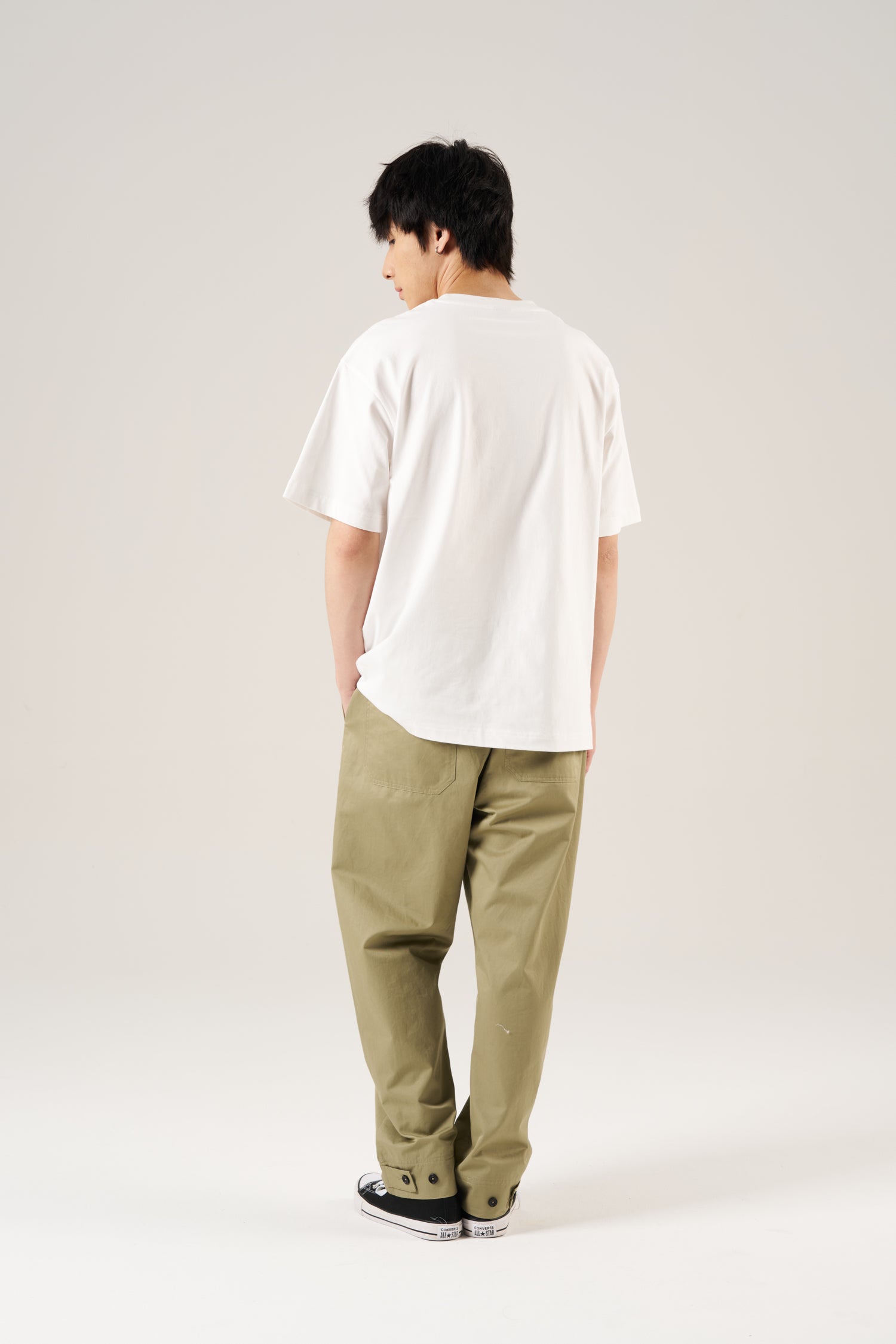 Relaxed Fit Drawstring Pants - Sage