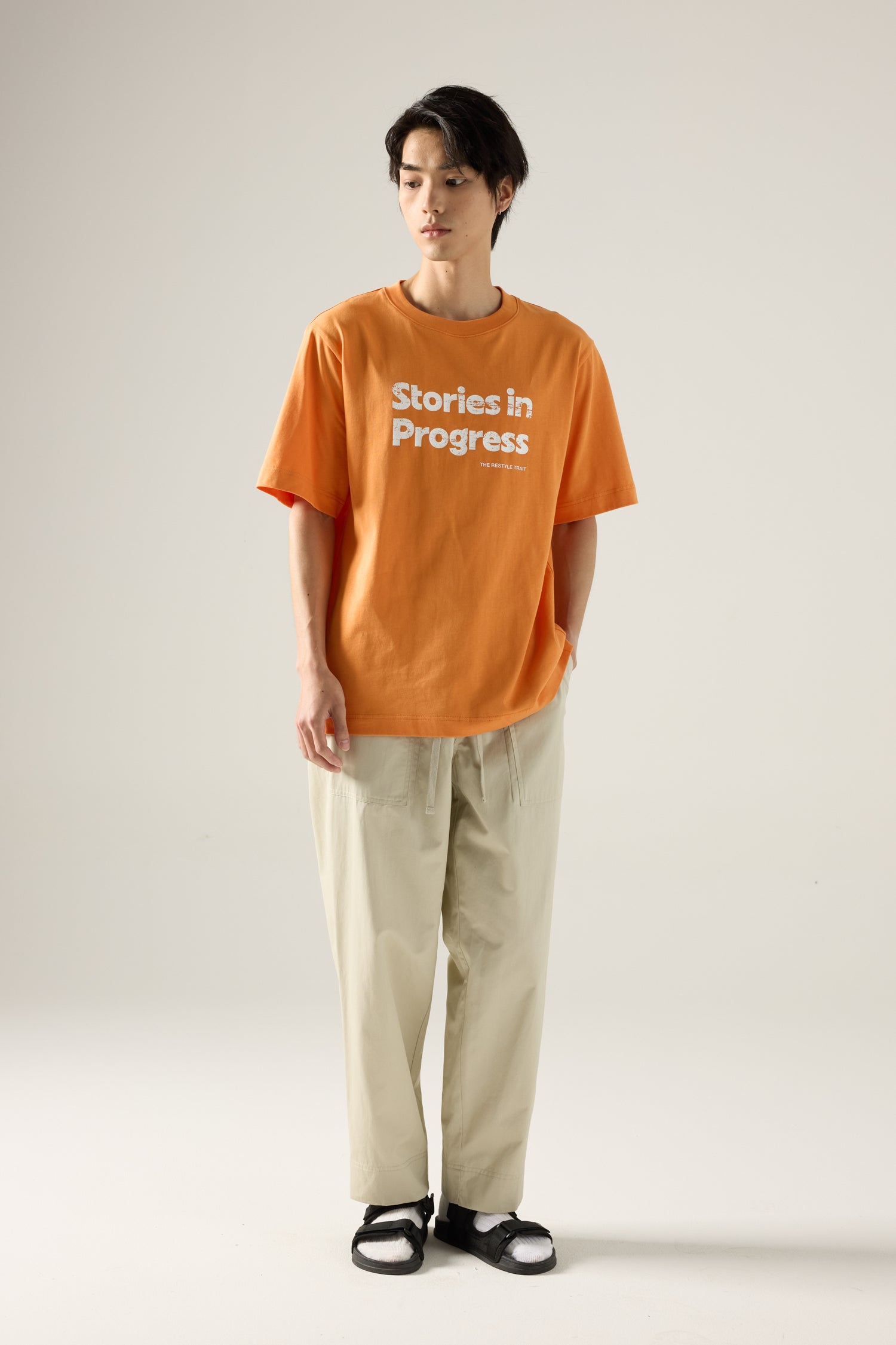 Relaxed Fit Drawstring Pants - Sand