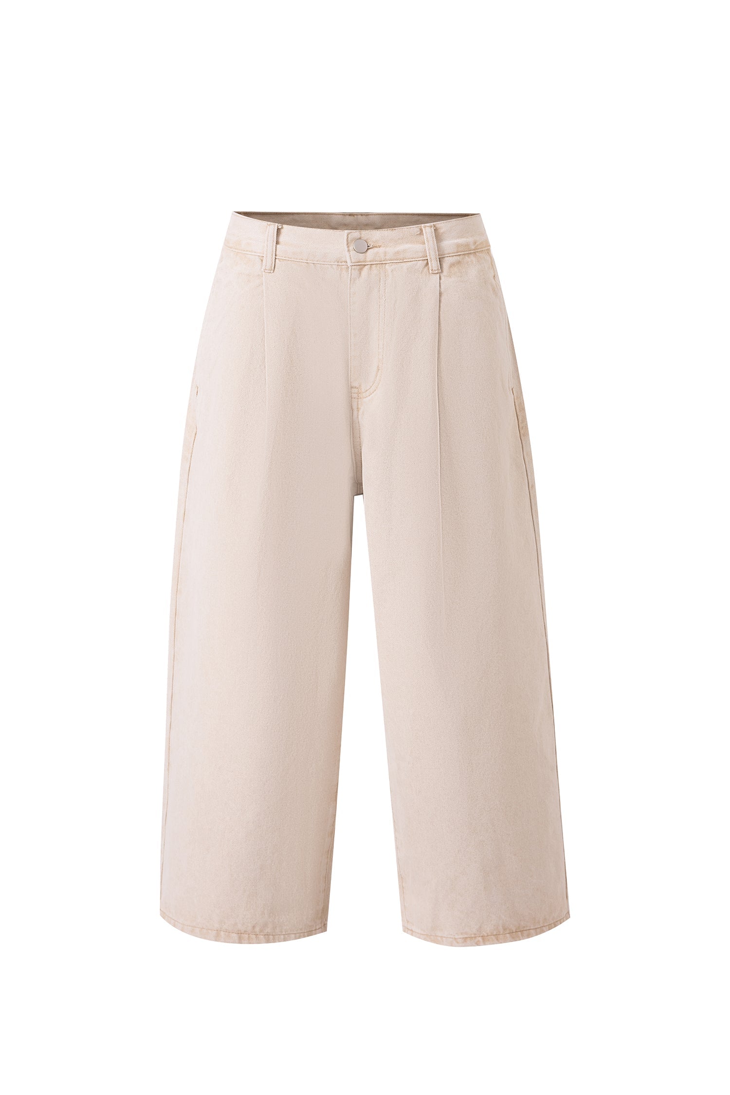 Barrel Twill Denim Trousers - Sand