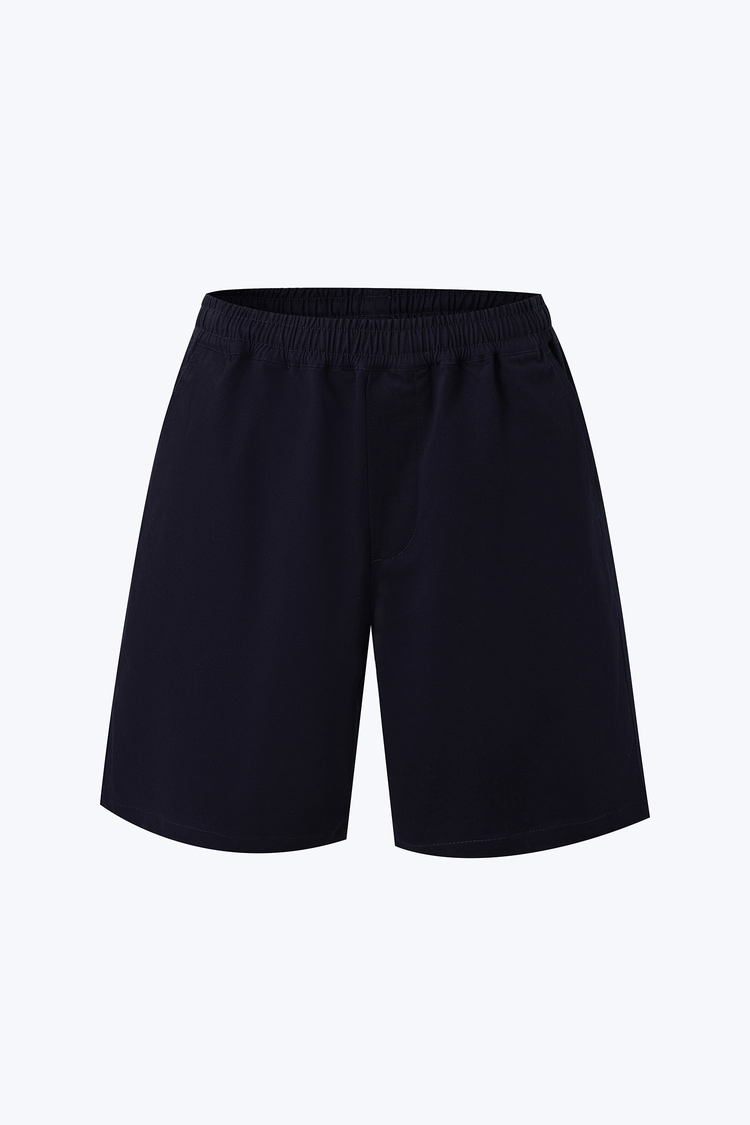 Drawstring Straight Cut Bermudas - Dark Navy
