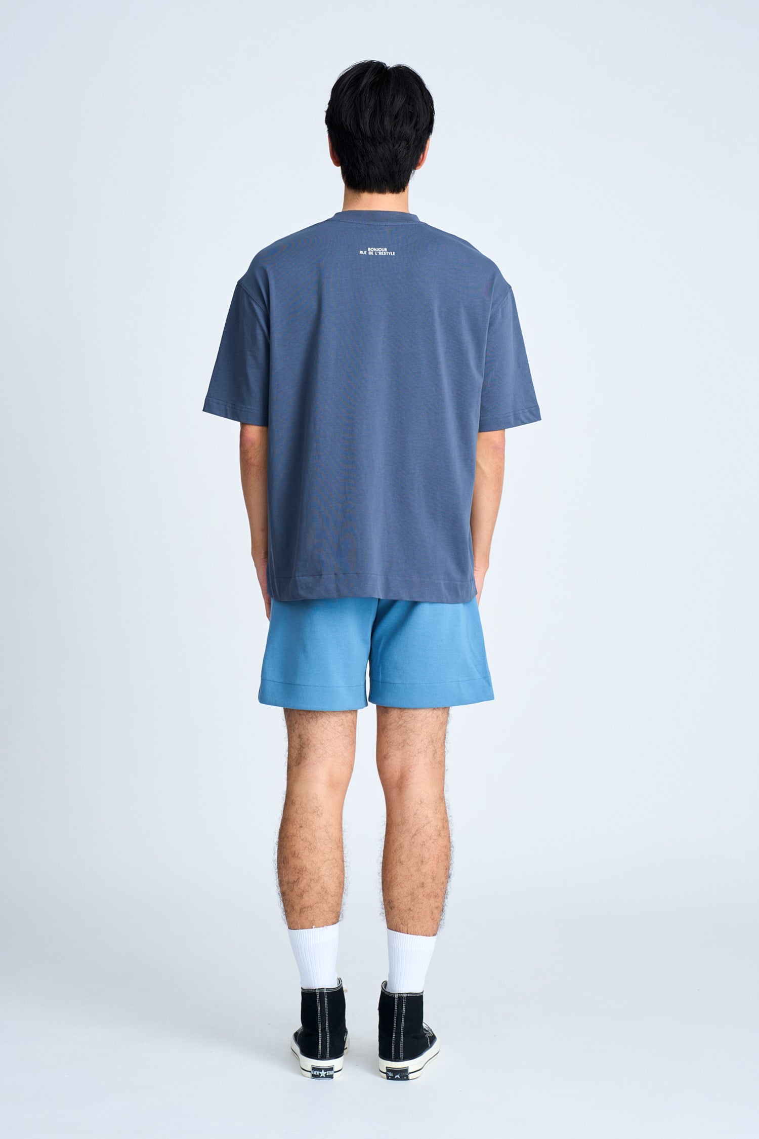 Heavyweight Jersey Drawstring Shorts - Steel Blue [AT]