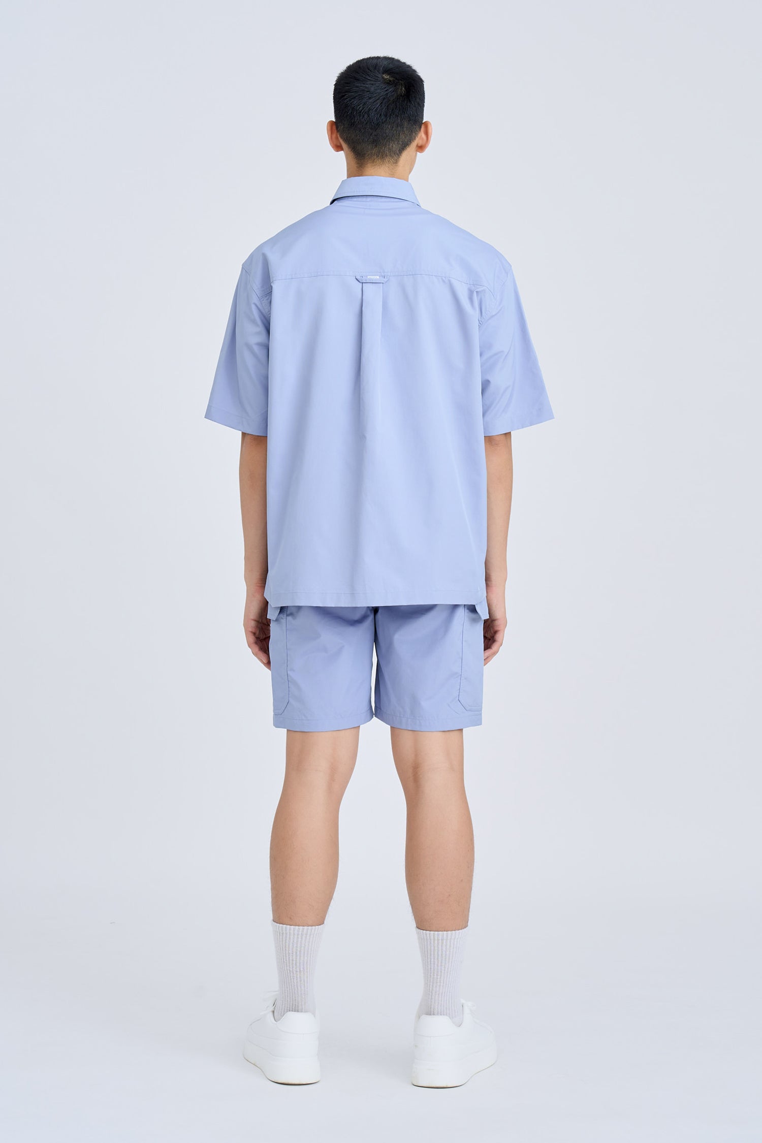 Elasticated Utility Cargo Bermudas - Deep Periwinkle [AT]