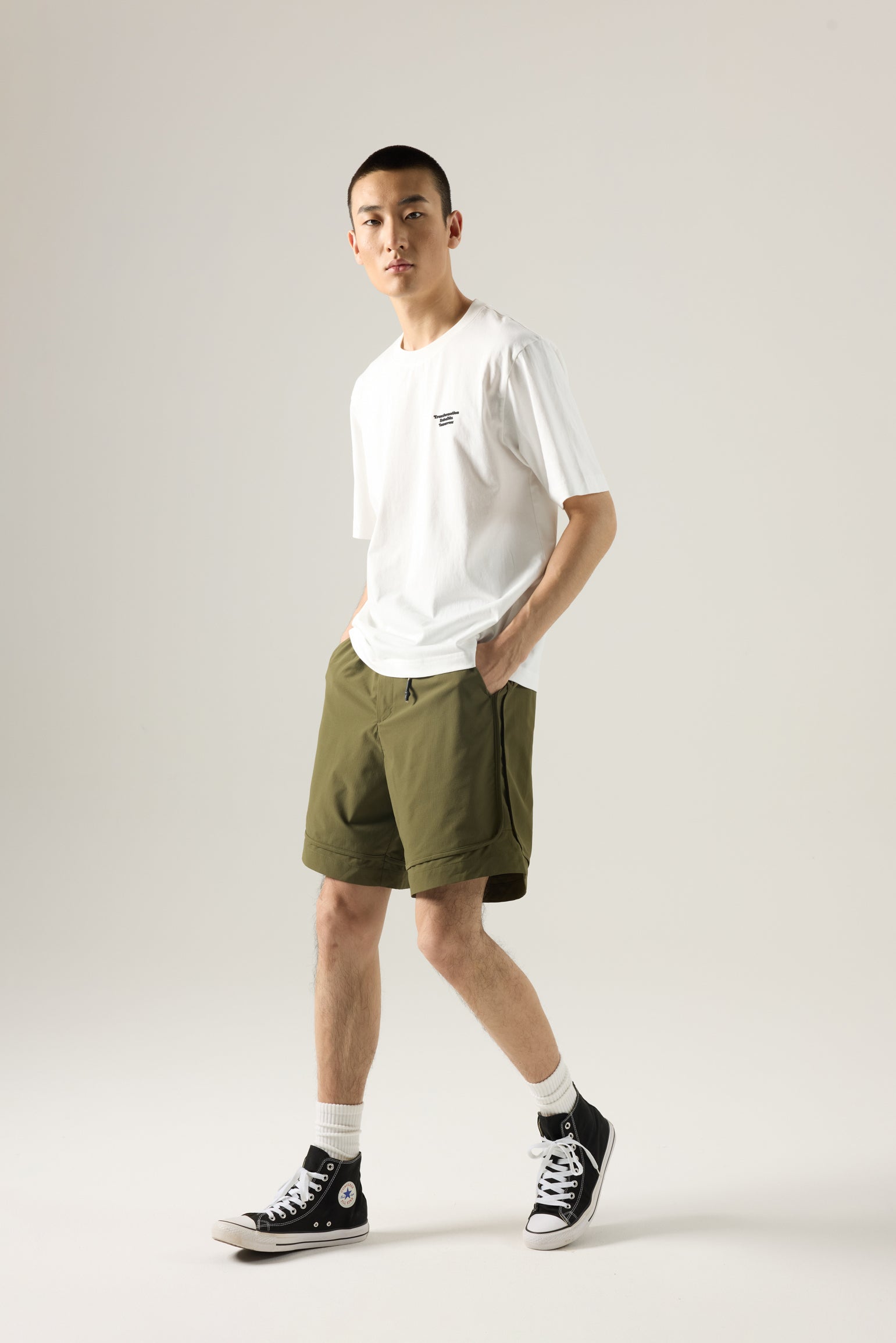 Utility Drawstring Shorts - Army Green