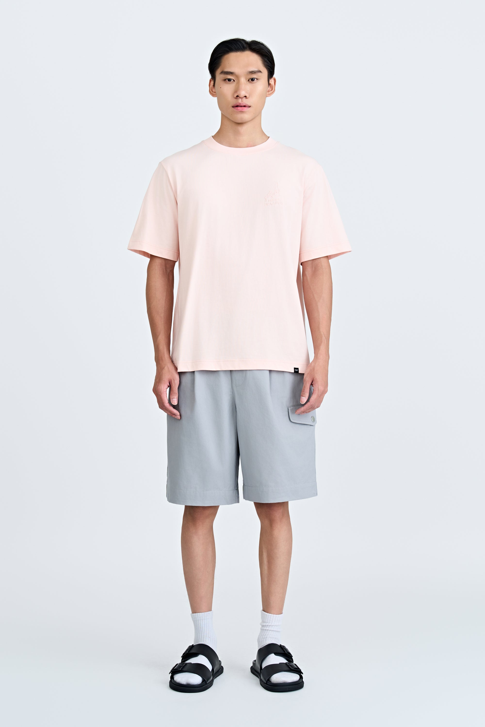 Utility Pleated Bermudas - Grey