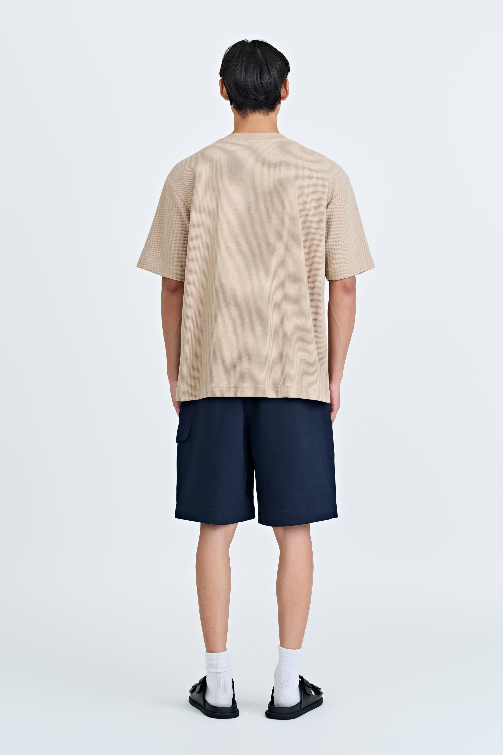 Utility Pleated Bermudas - Navy