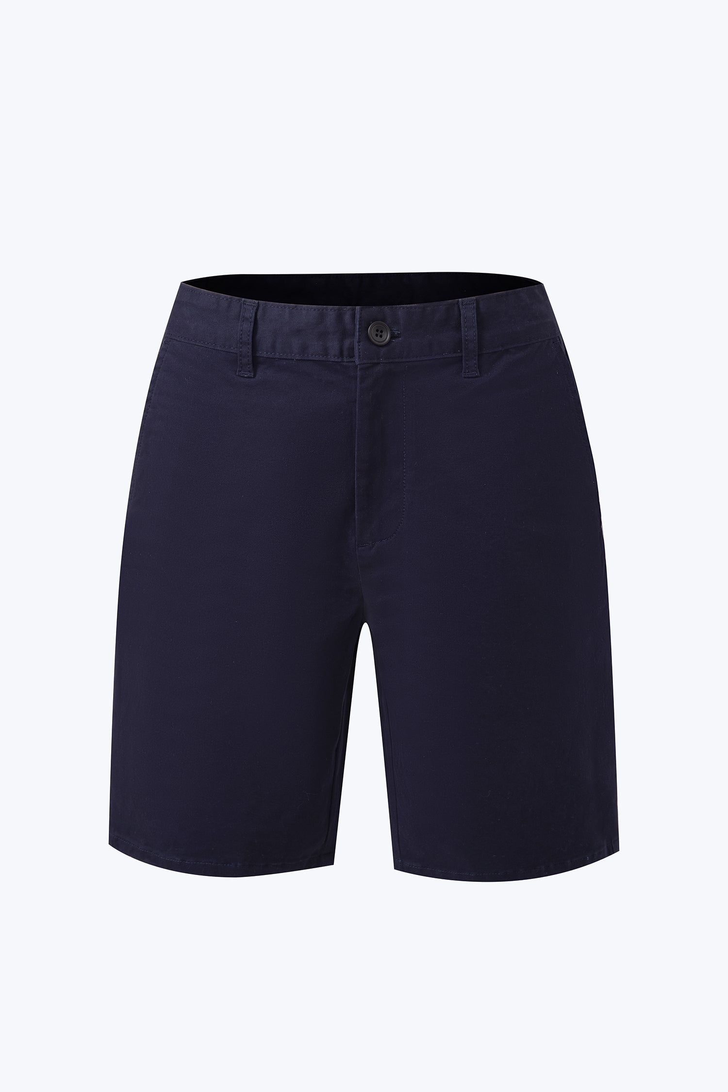 Regular Fit Cotton Twill Bermudas - Navy