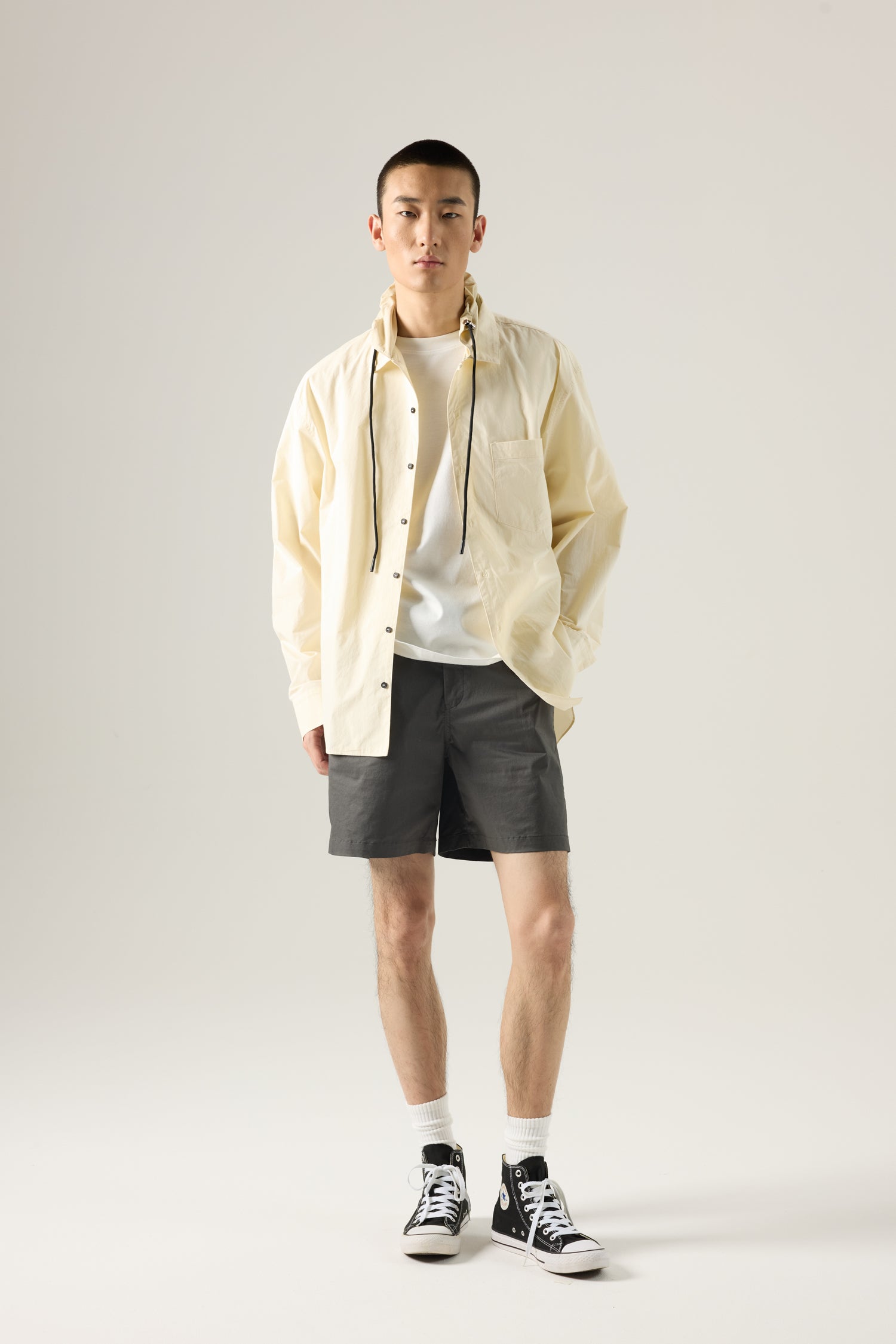 Casual Regular-Fit Bermudas - Charcoal