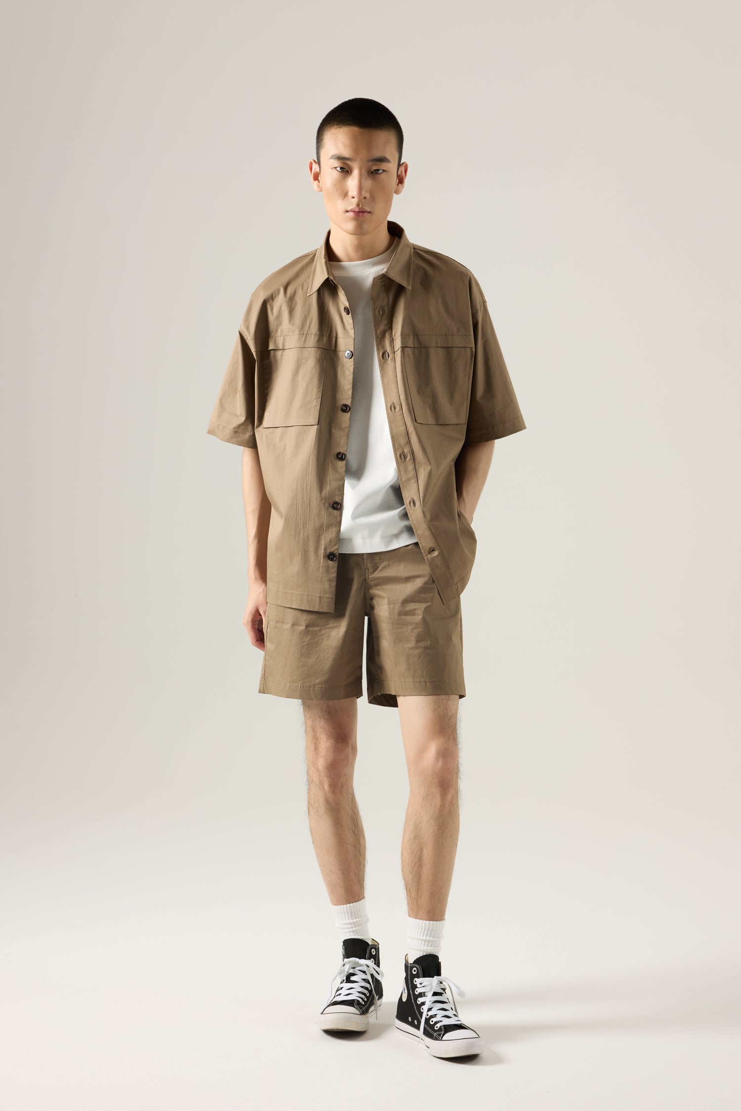 Casual Regular-Fit Bermudas - Cocoa