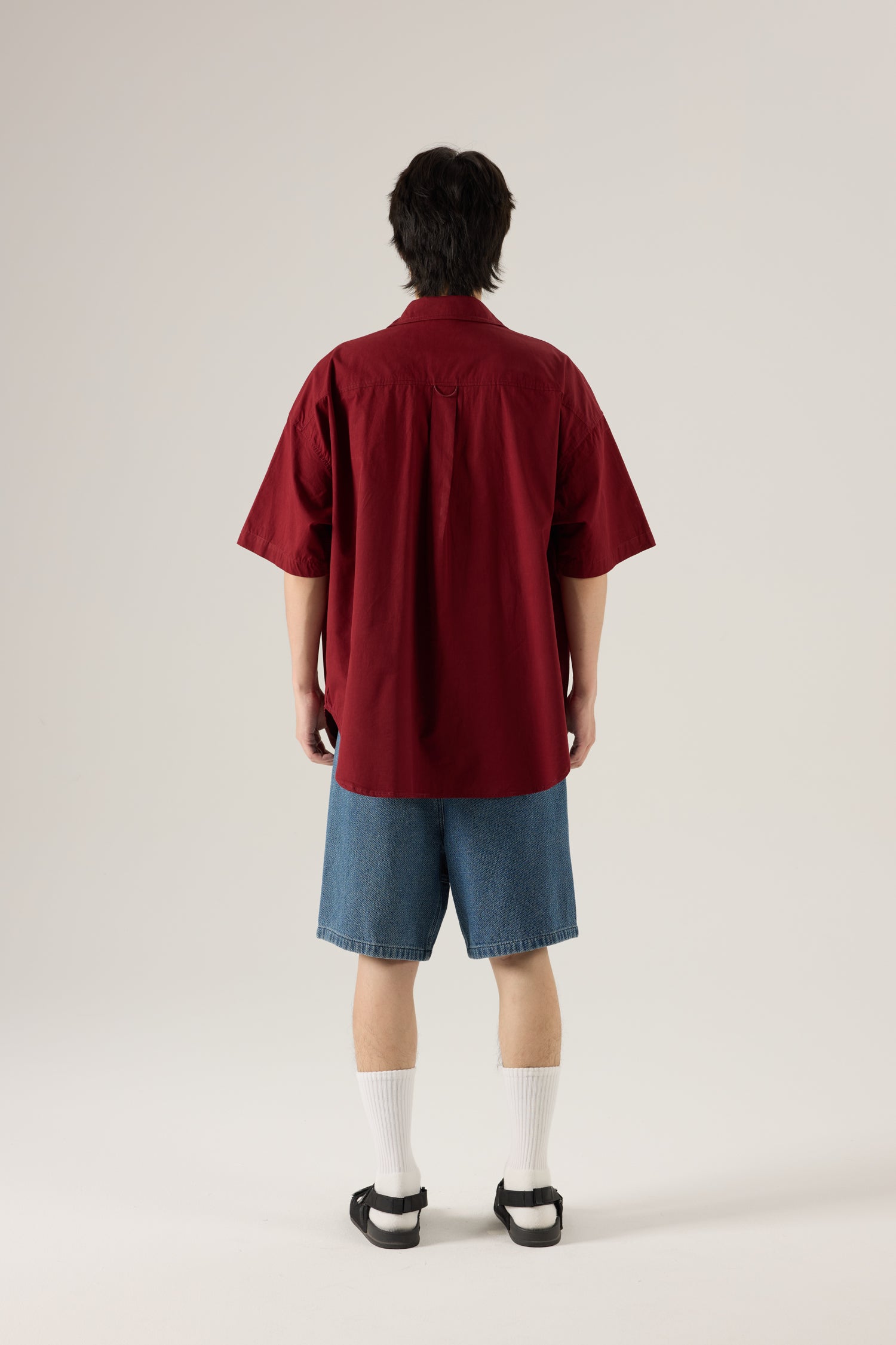 Pleated Denim Shorts - Dark Denim