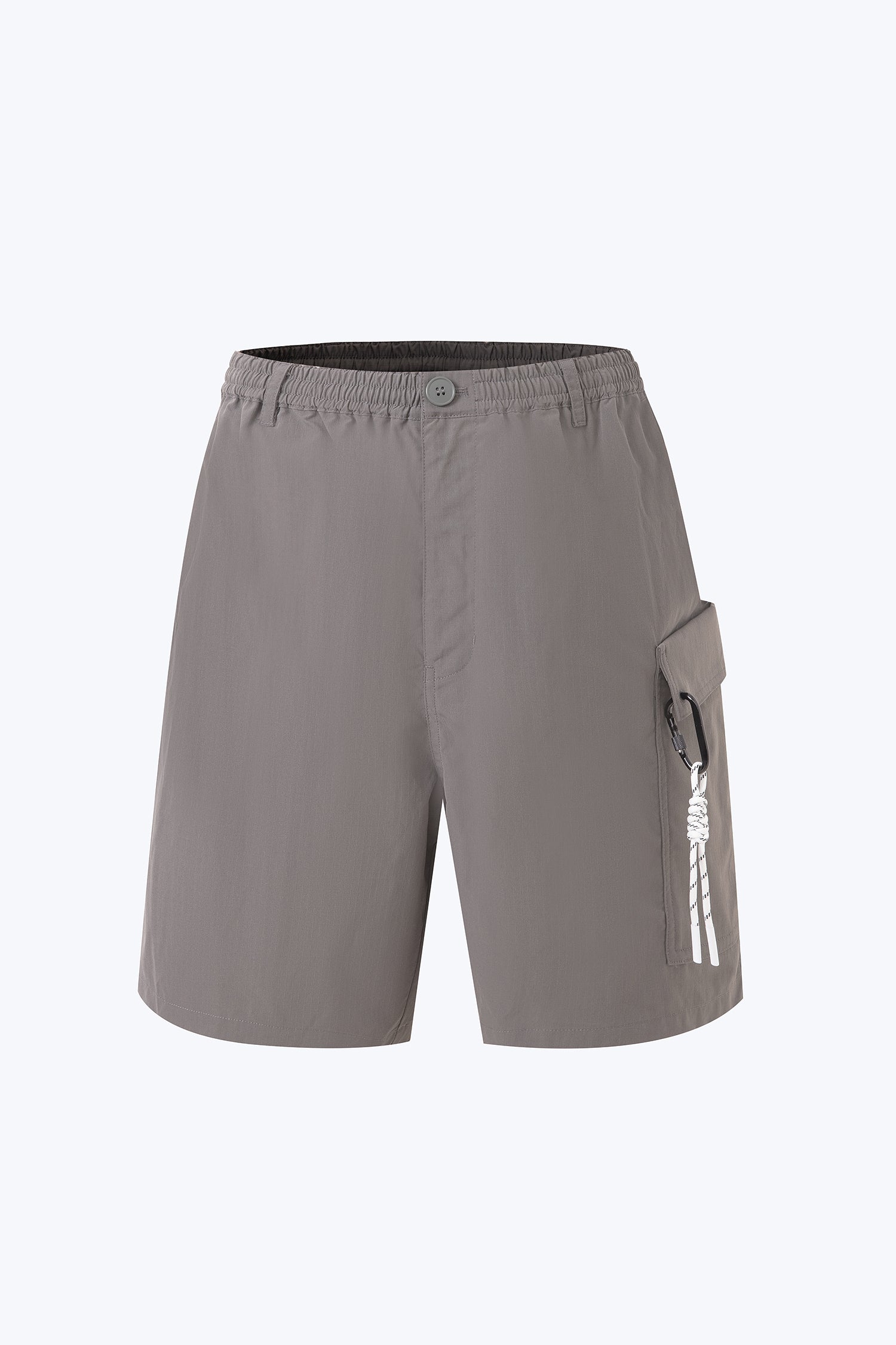 Nylon Utility Cargo Shorts - Charcoal