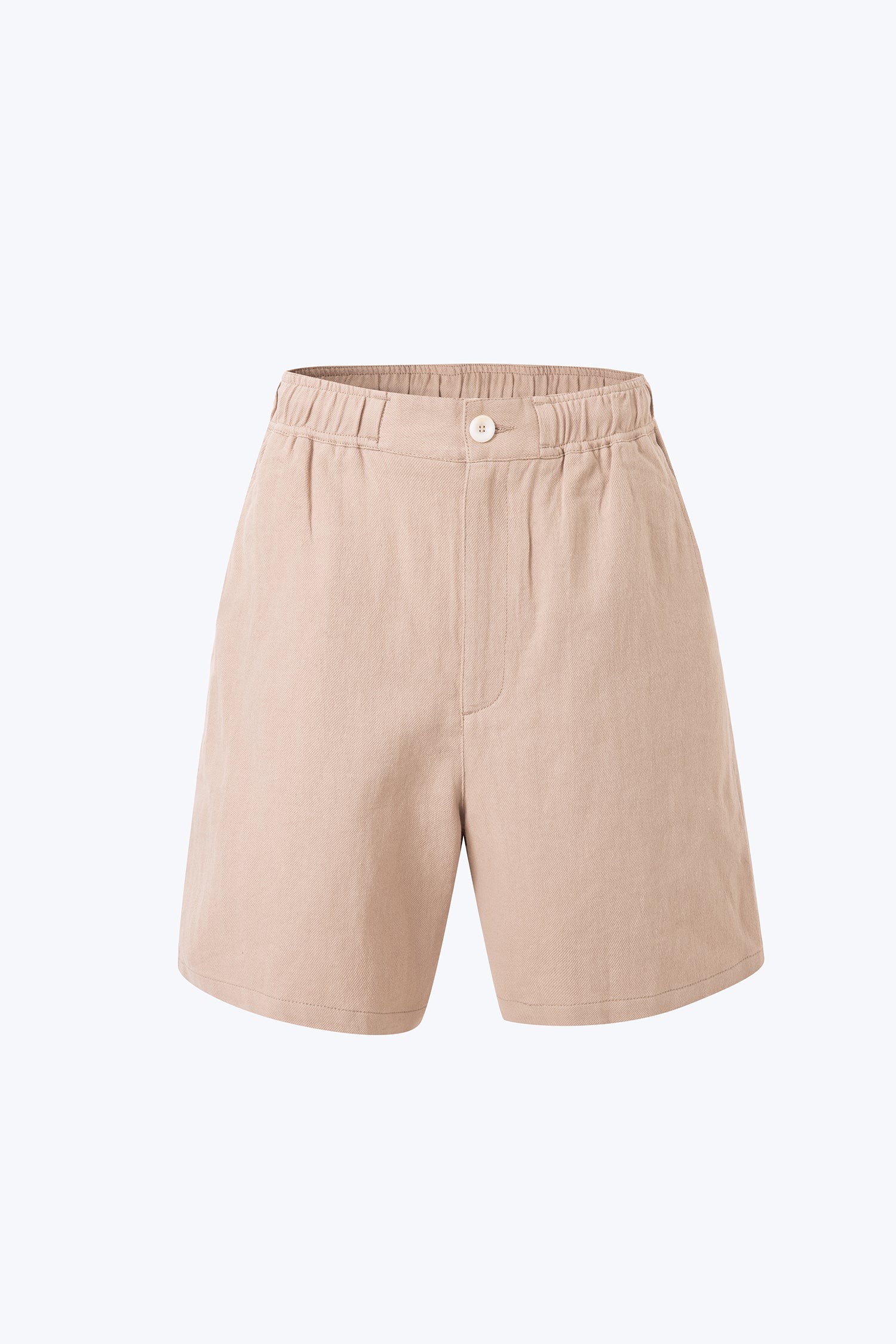 Linen Cotton Shorts - Khaki