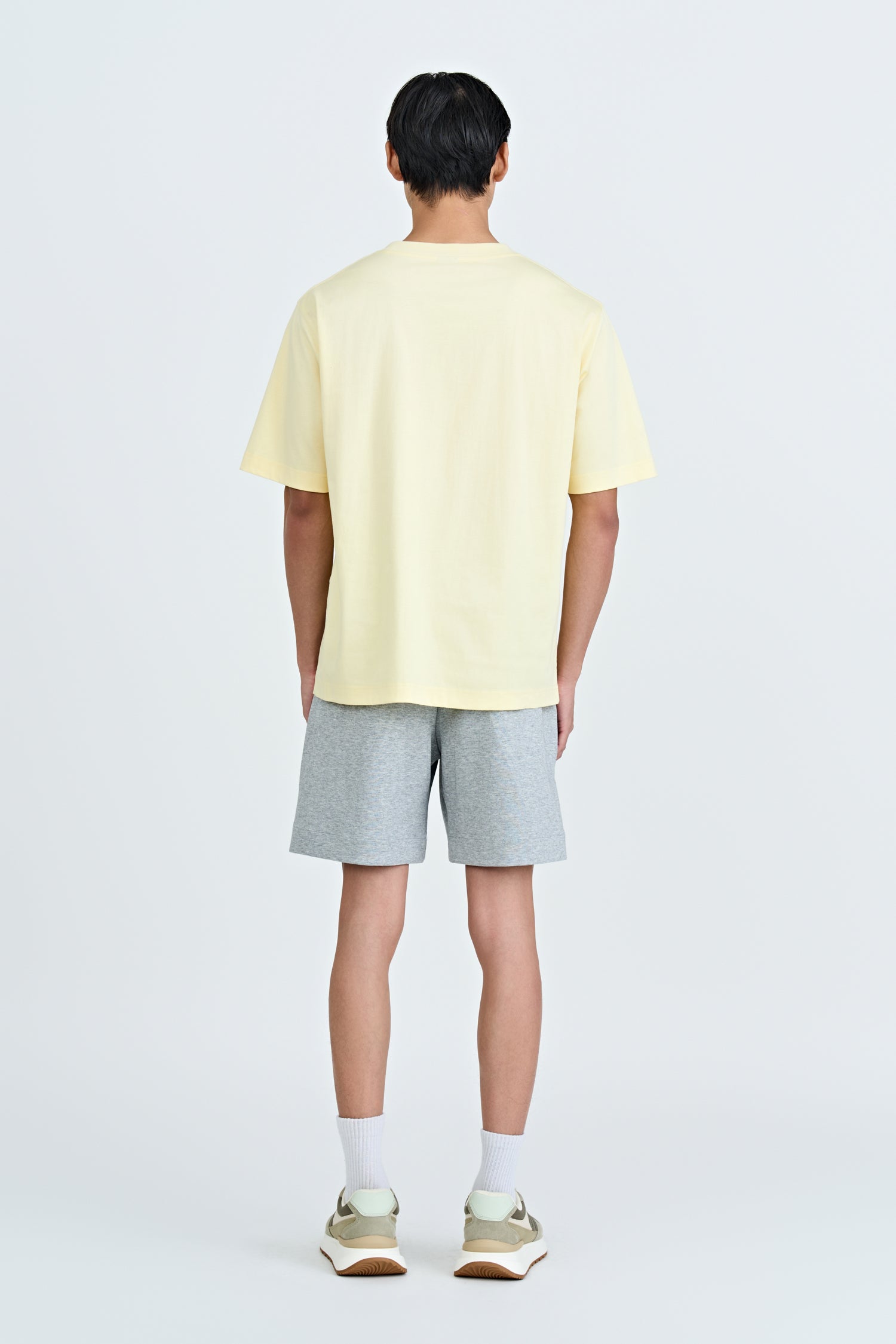 (A) Essential Crew Neck Tee - Light Yellow