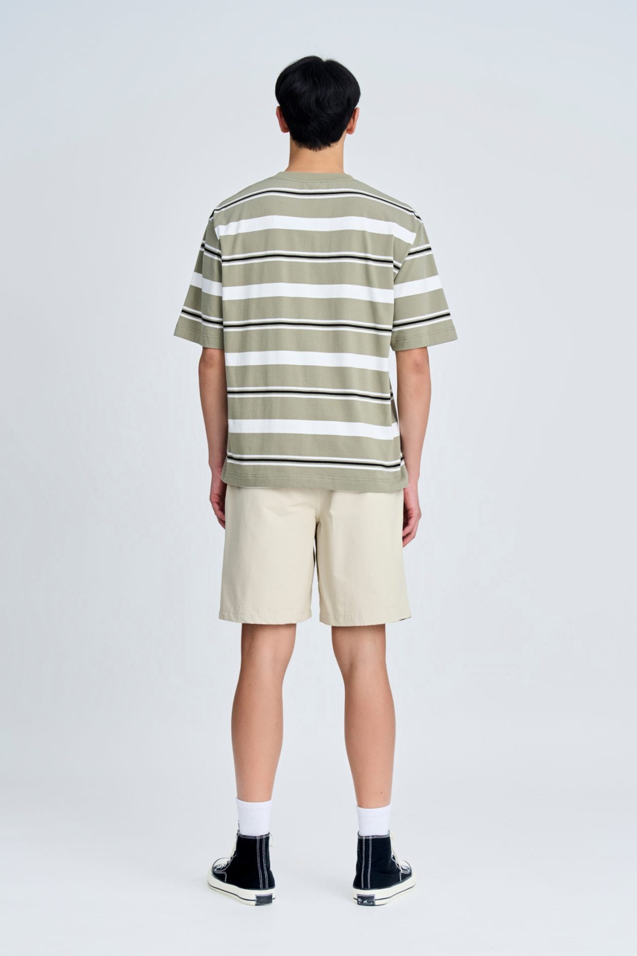 Oversized Wide Regimental Stripes Tee [AT]