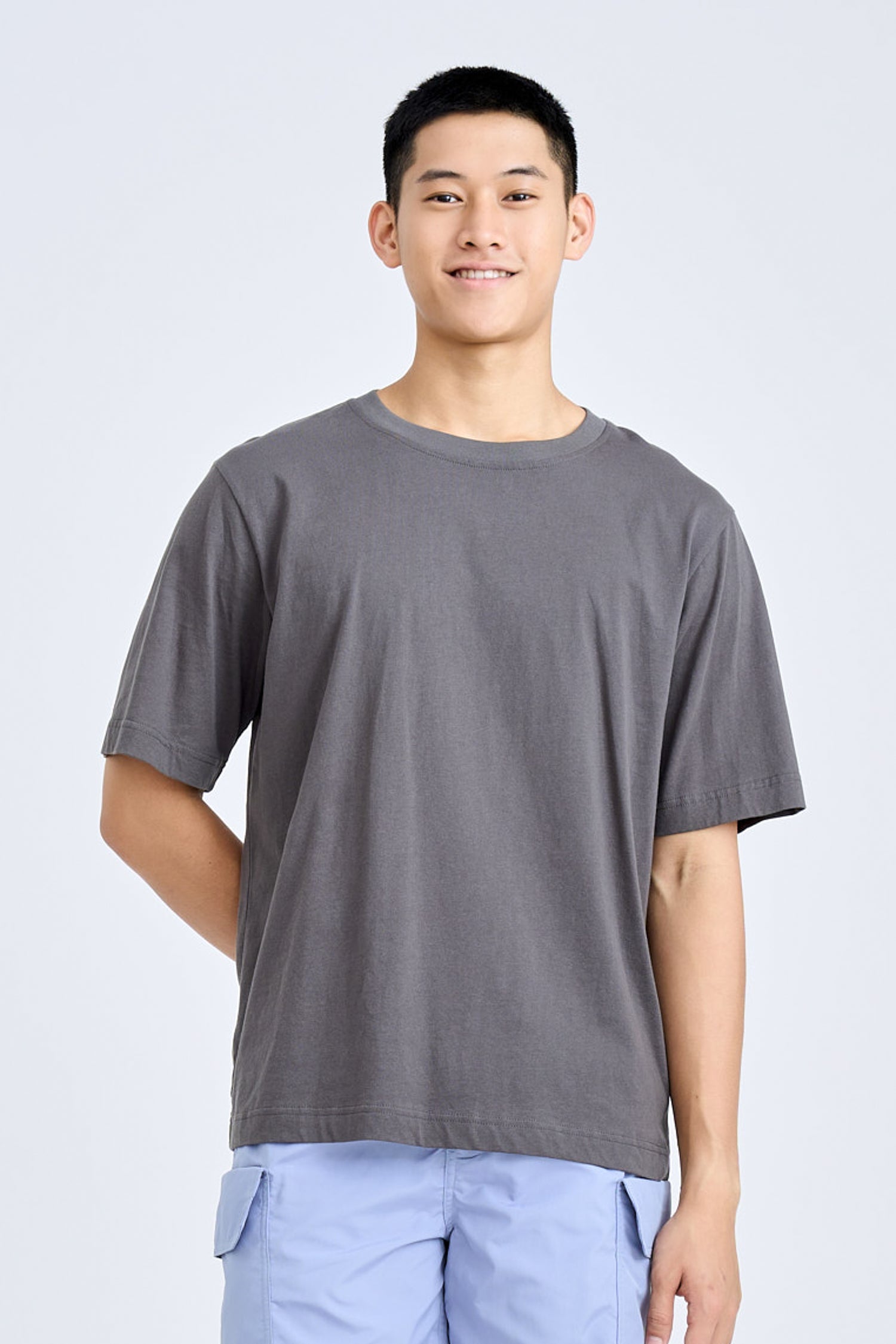 Jersey "Strength Forged In Steel" Graphic Tee - Charcoal [AT]