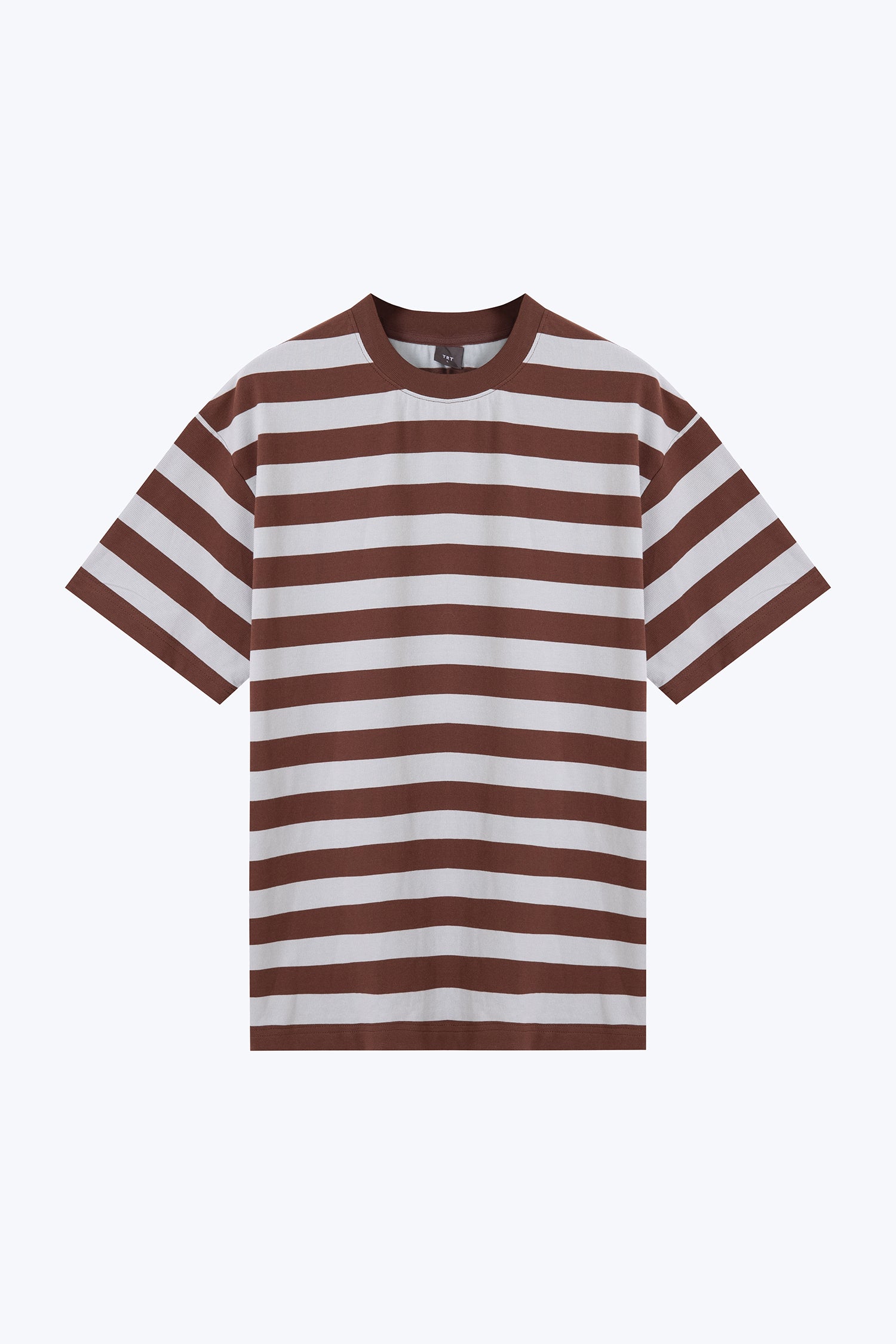 (C) Broad Stripes Tee - Brown