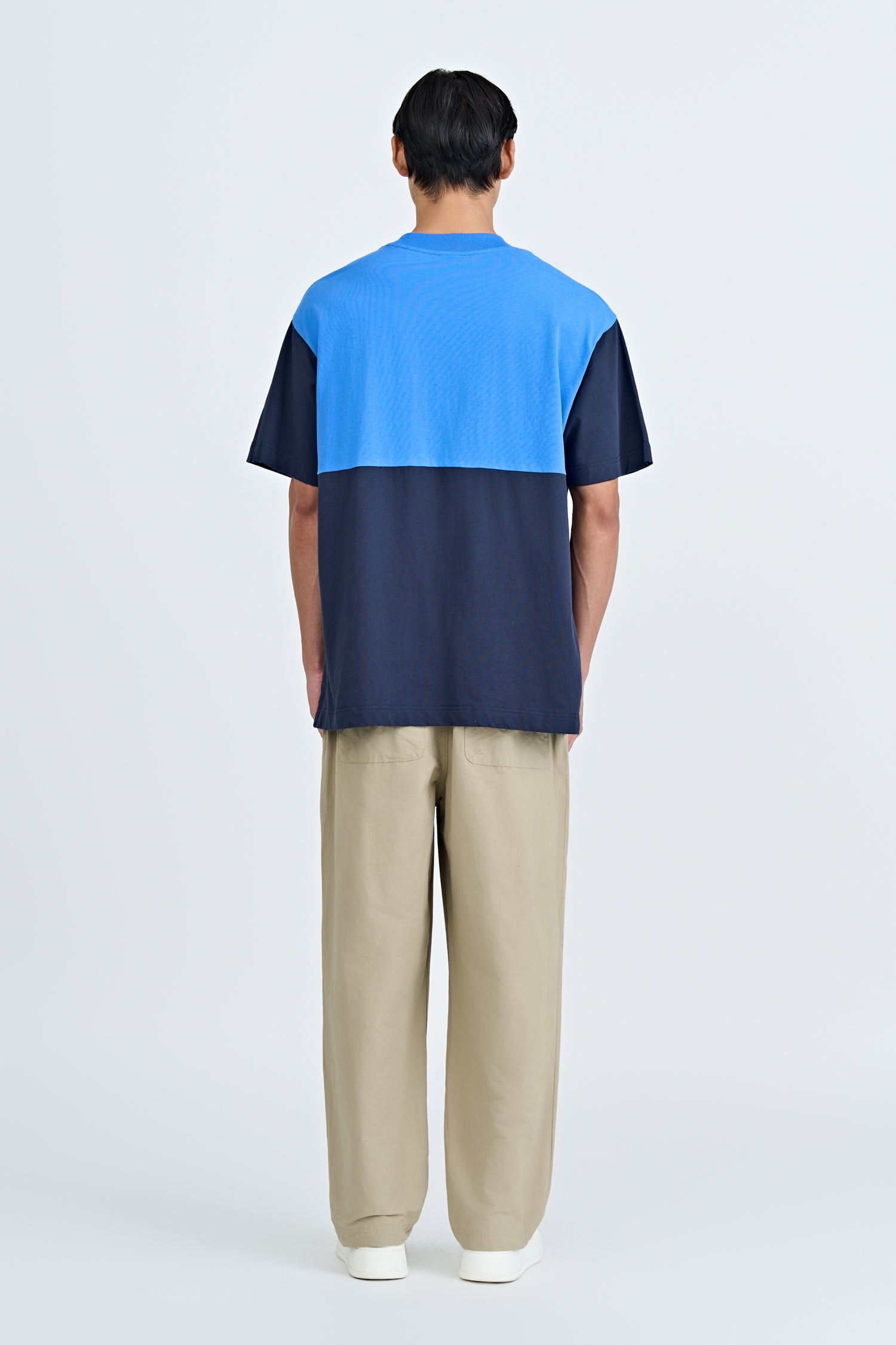 (C) Colour Block Tee - Steel Blue [AT]