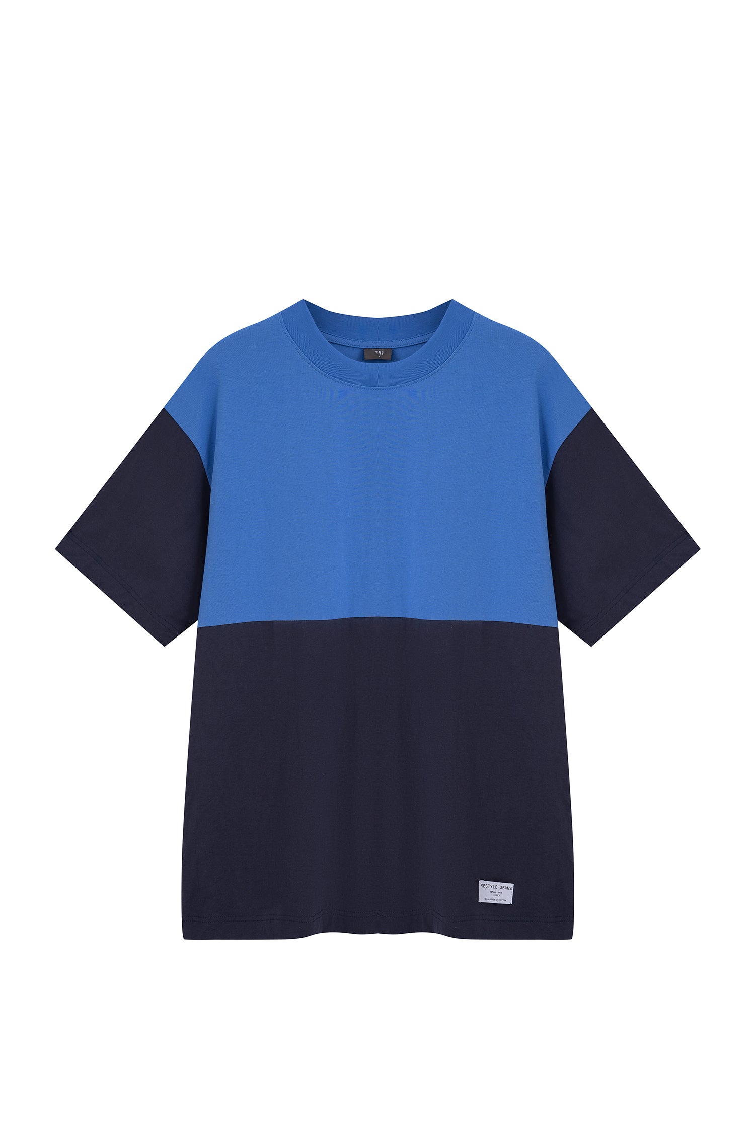 (C) Colour Block Tee - Steel Blue [AT]