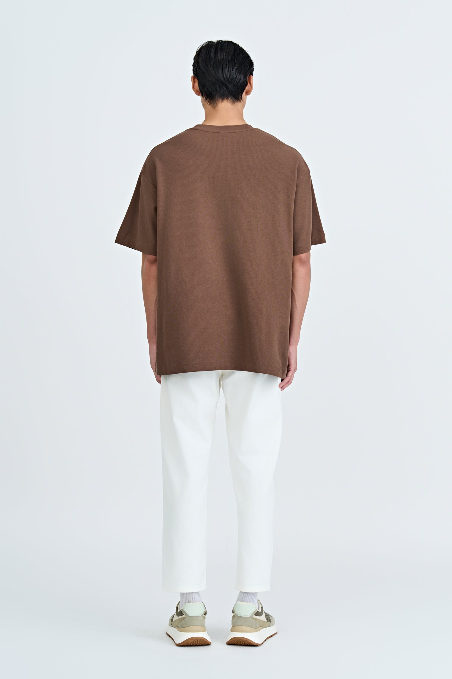 (C) Oversized Waffle Jersey Tee - Coffee