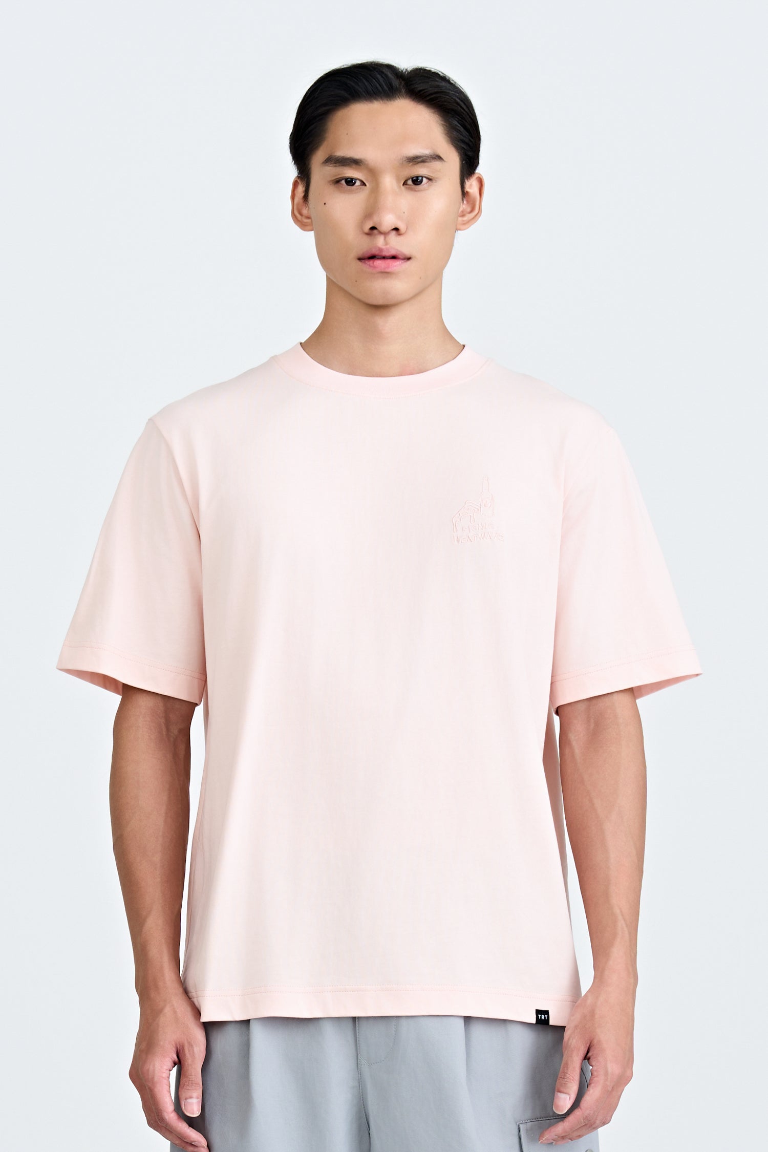 Picnic Heatwave Embroidery Tee - Blush