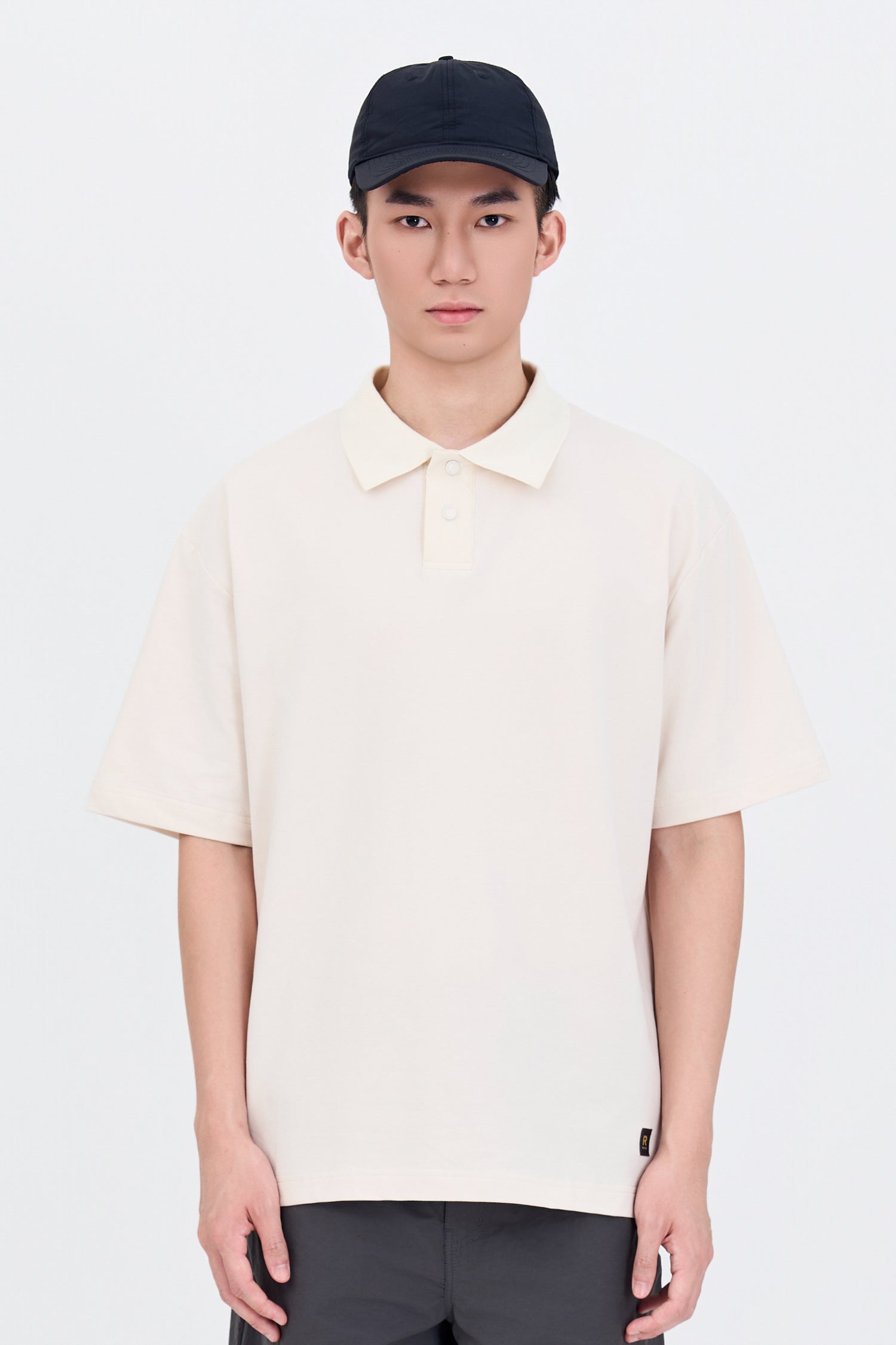 Relaxed Fit Polo Tee - Sand