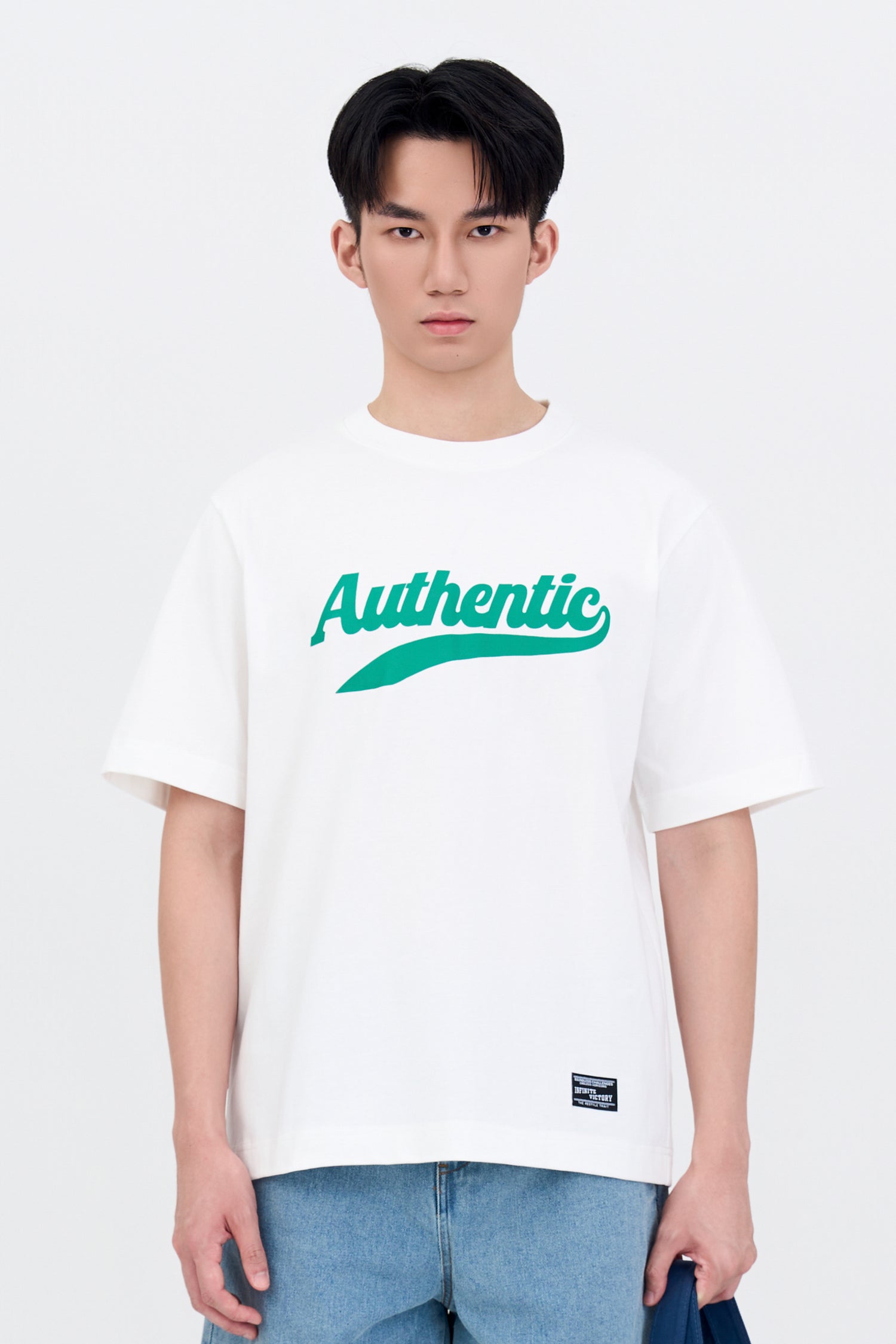 (A) Authentic Script Tee - Cream