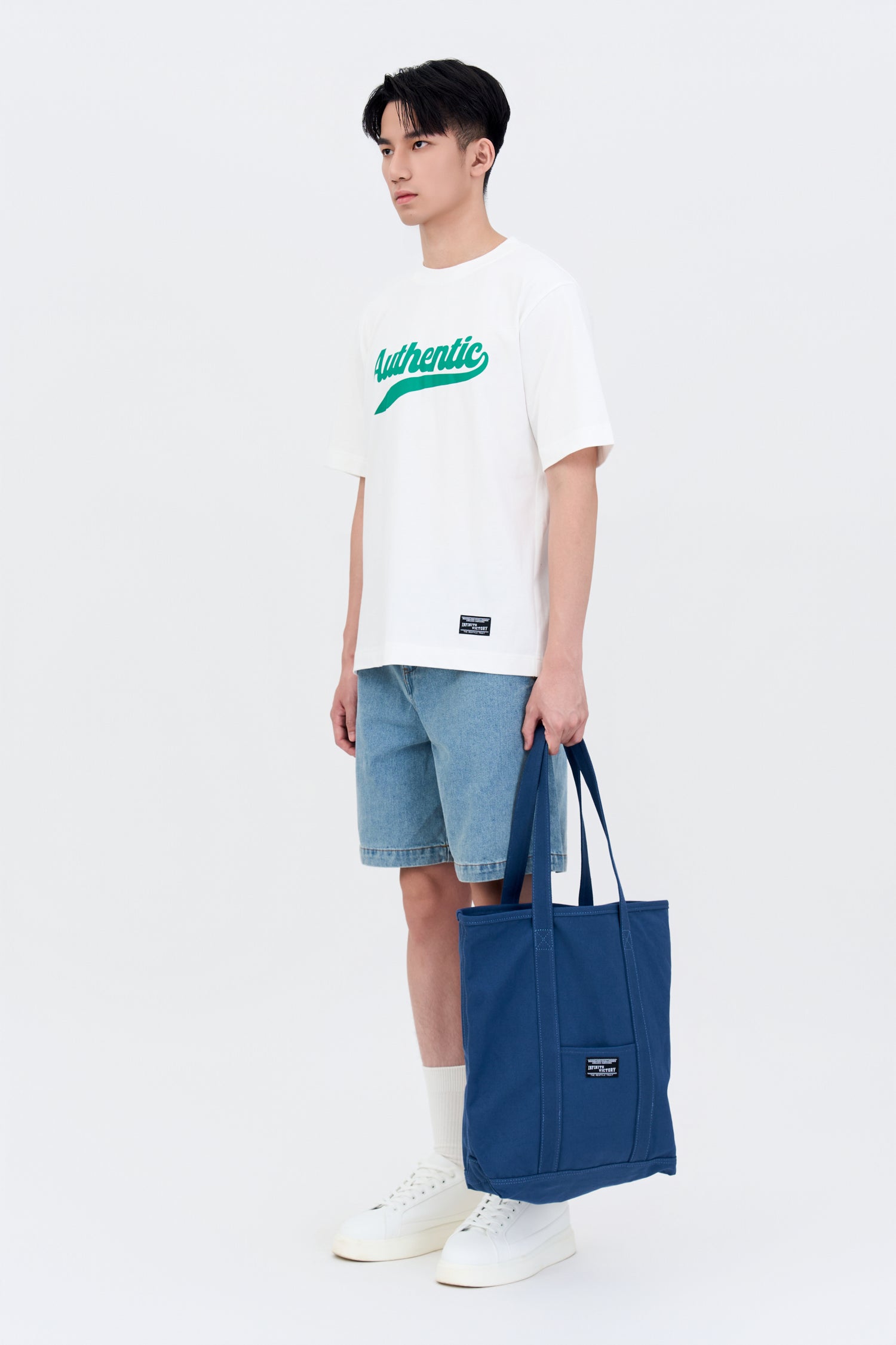 (A) Authentic Script Tee - Cream