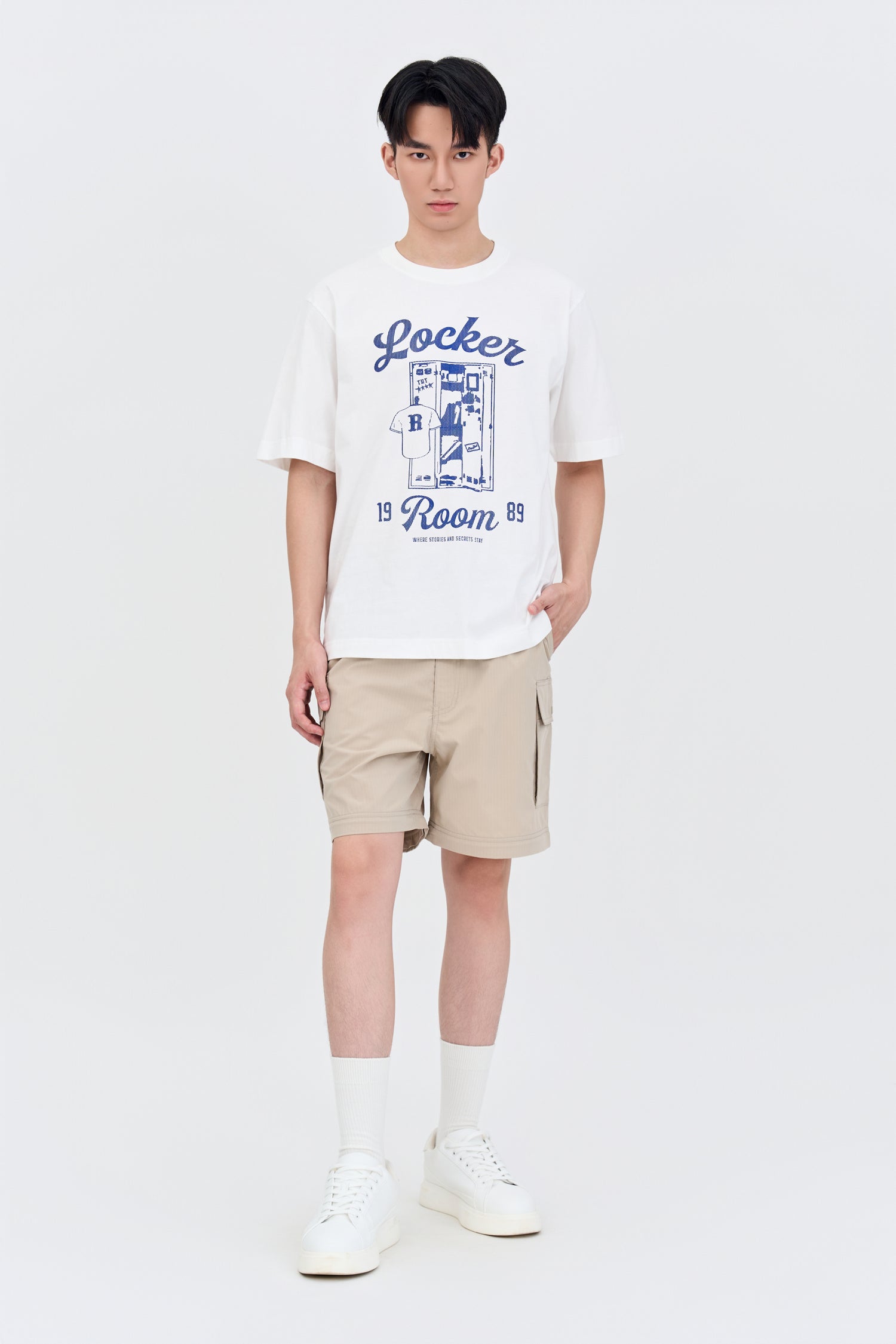 College Locker Room Tee - Cream