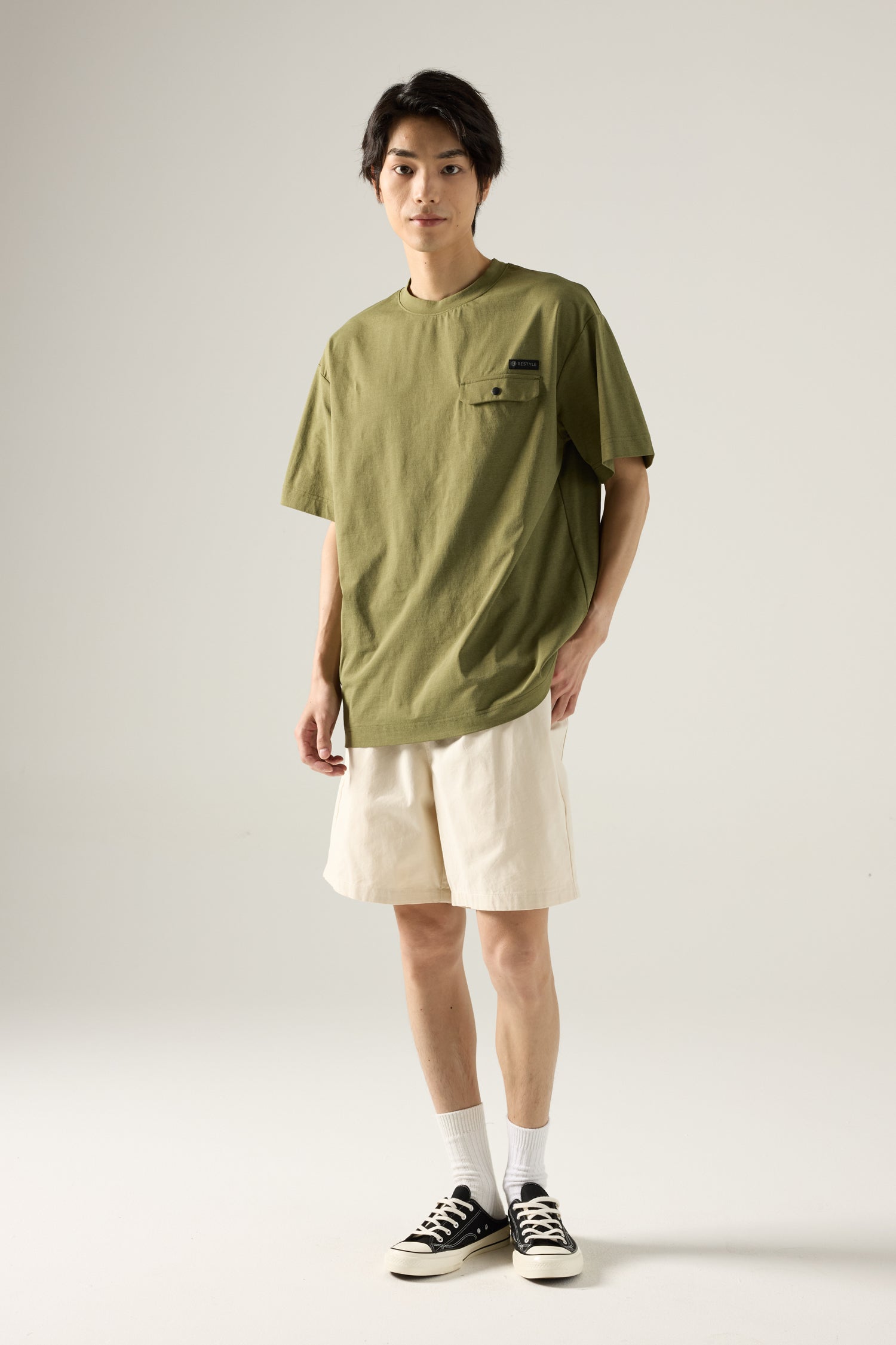 (C) Flap Pocket Tee - Olive