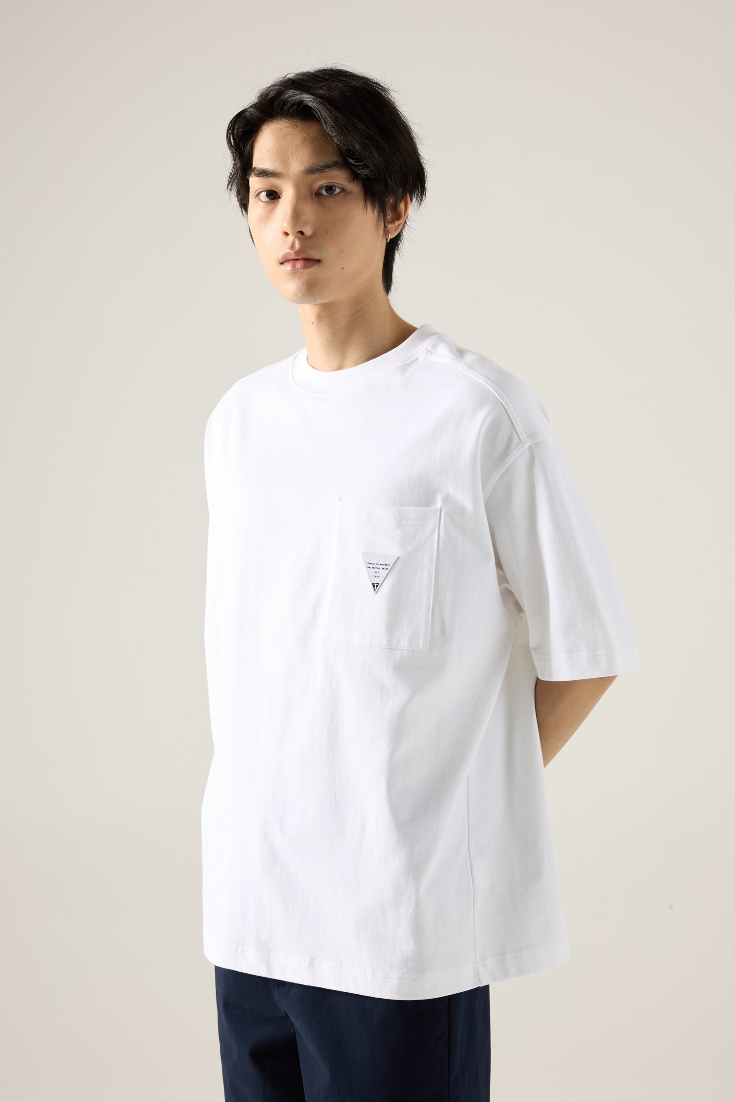 (C) Utility Panel Tee - Cream