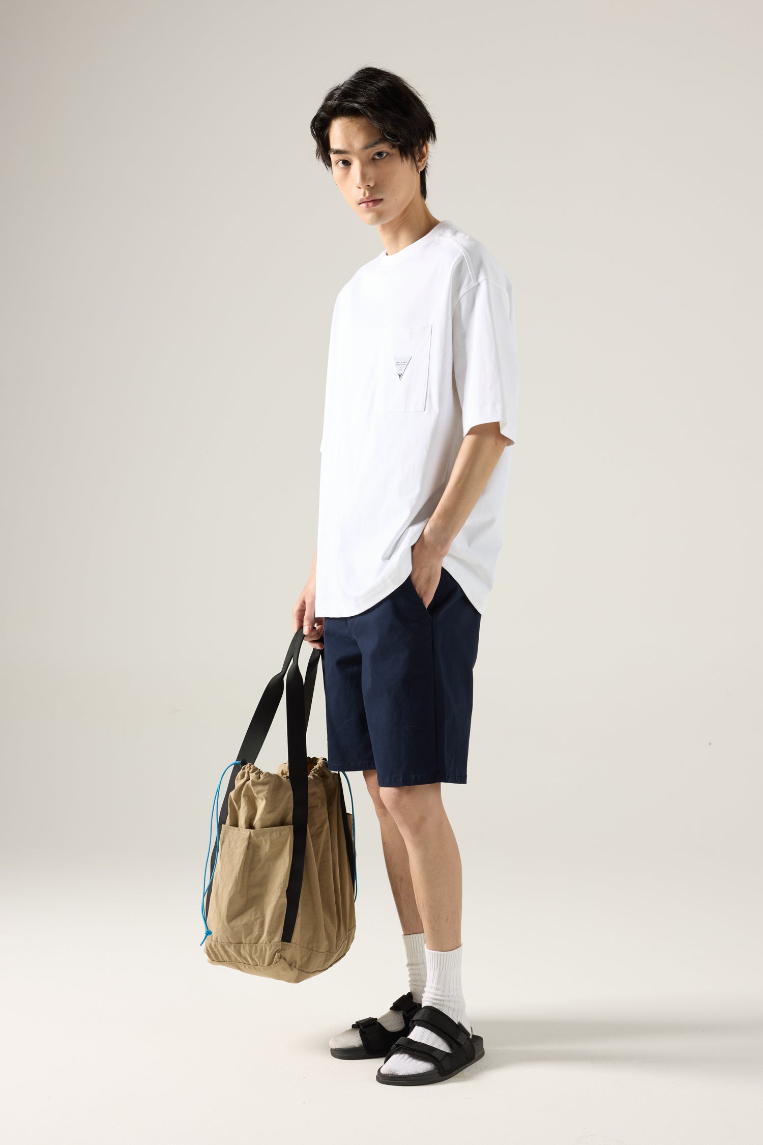 (C) Utility Panel Tee - Cream