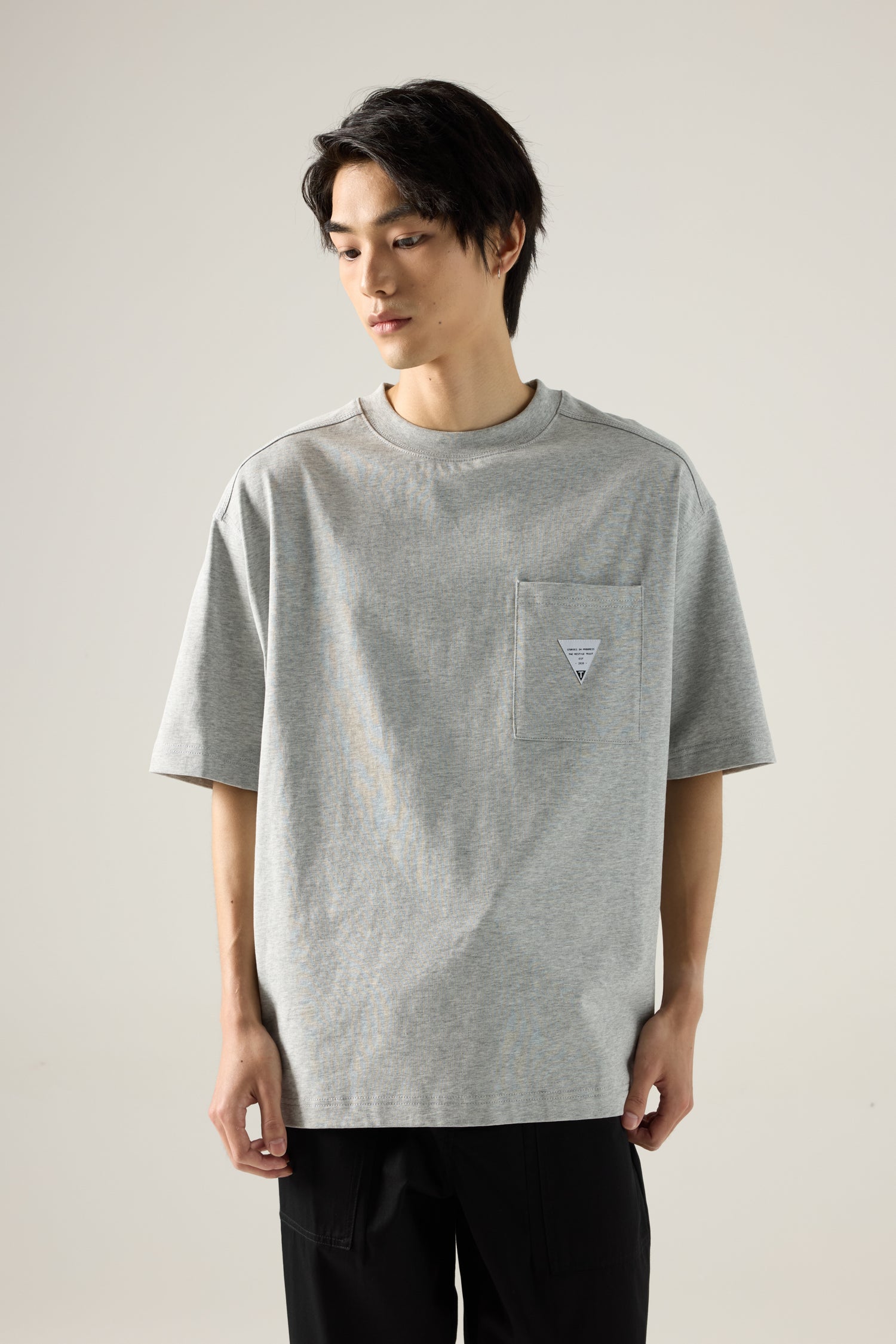 (C) Utility Panel Tee - Heather Grey