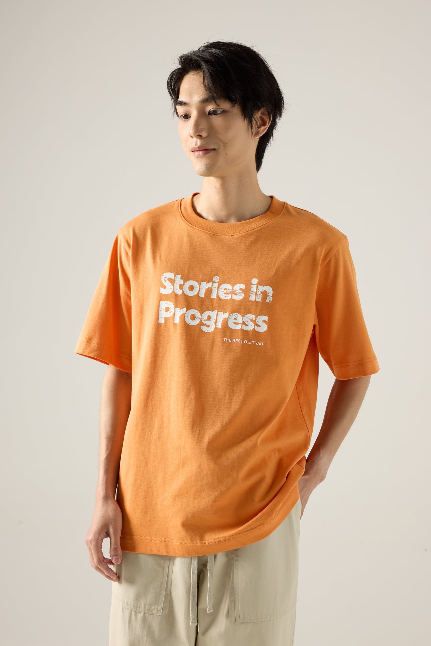 (A) Stories In Progress Graphic Tee - Orange