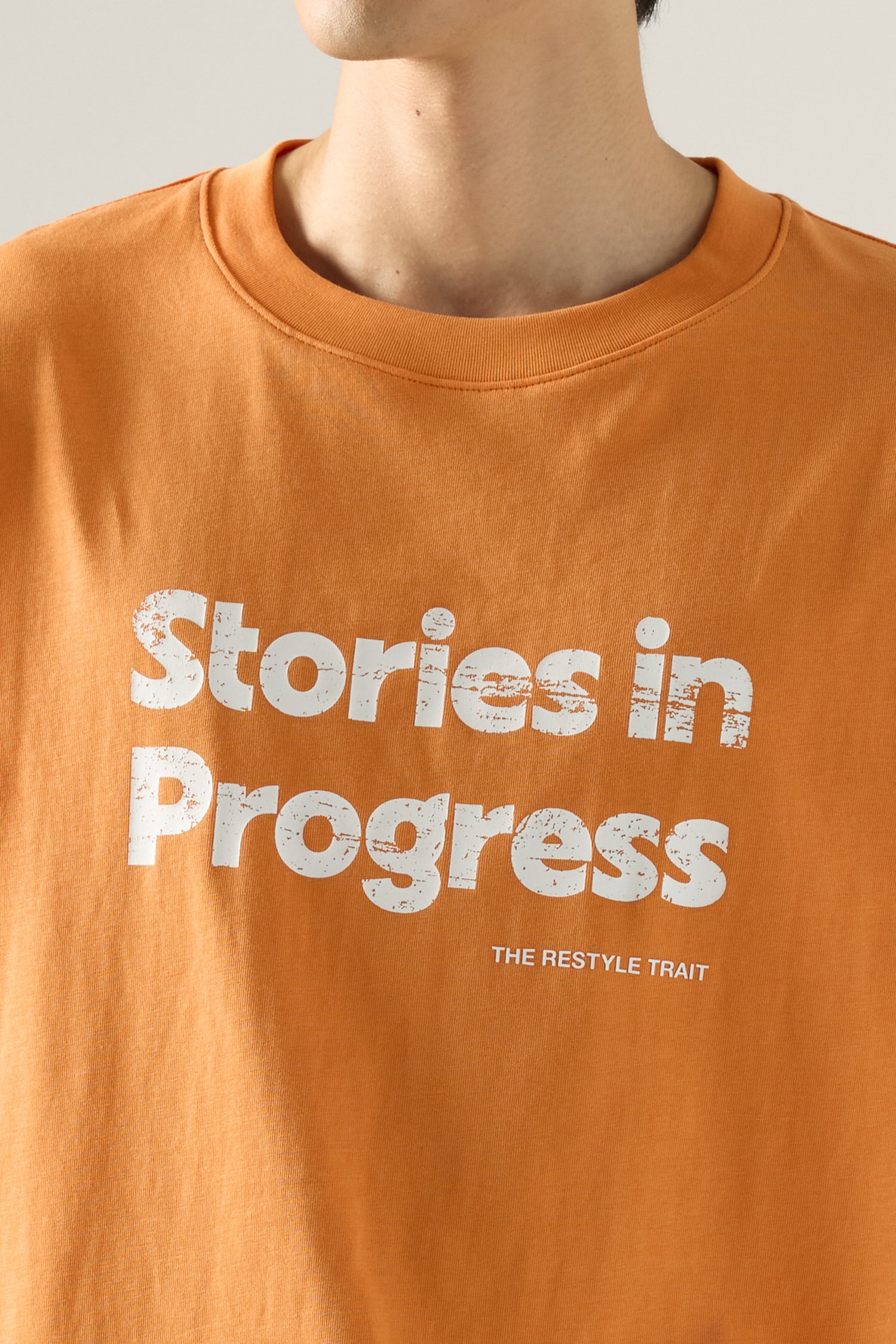 (A) Stories In Progress Graphic Tee - Orange