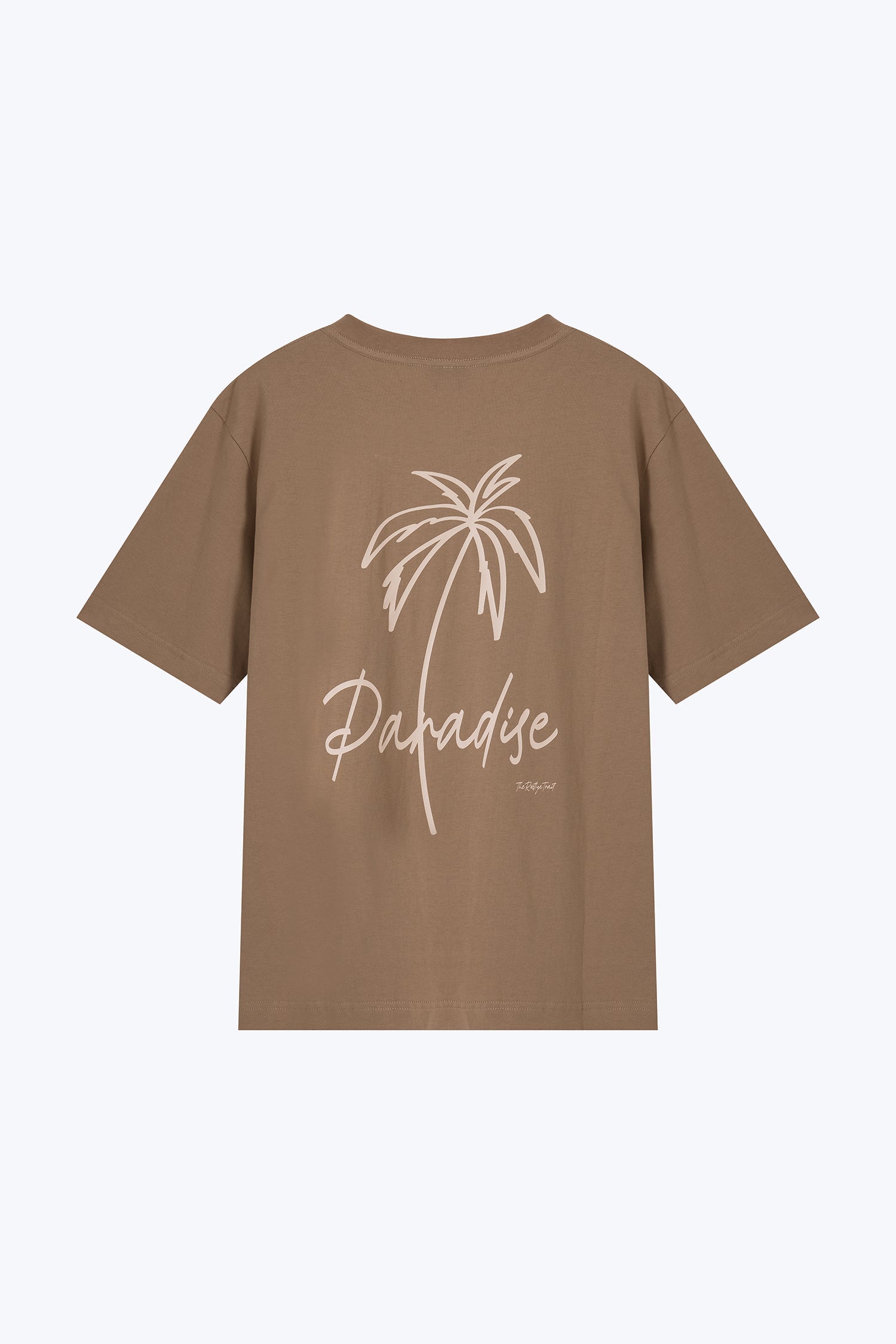 Jersey "Paradise" Graphic Tee - Olive Brown